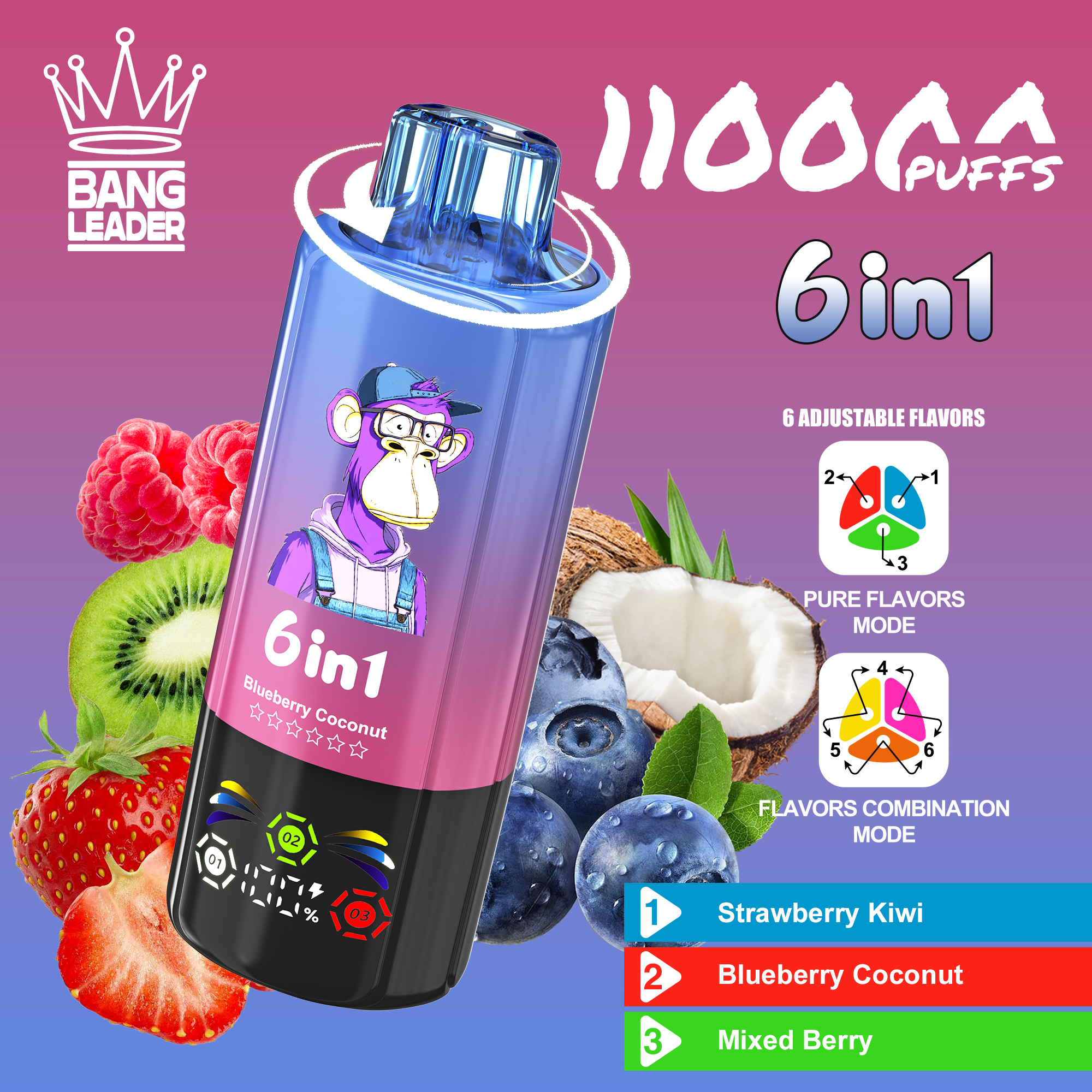 BANG LEADER 110K 6-in-1 Puffs Disposable Vape gallery image 2