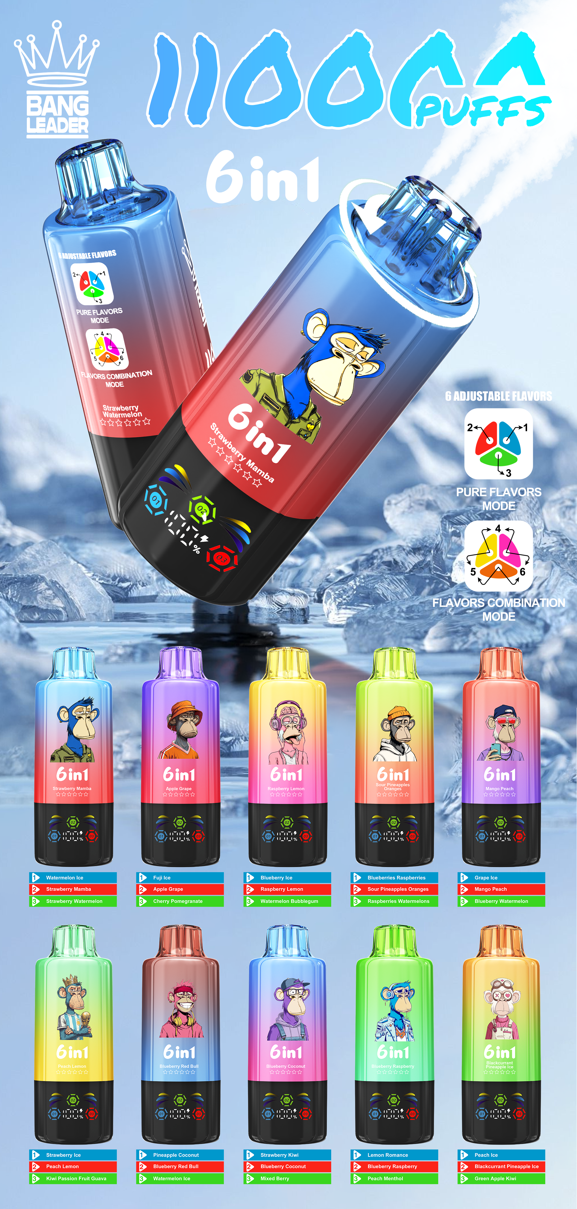 BANG LEADER 110K 6-in-1 Puffs Disposable Vape gallery image 4