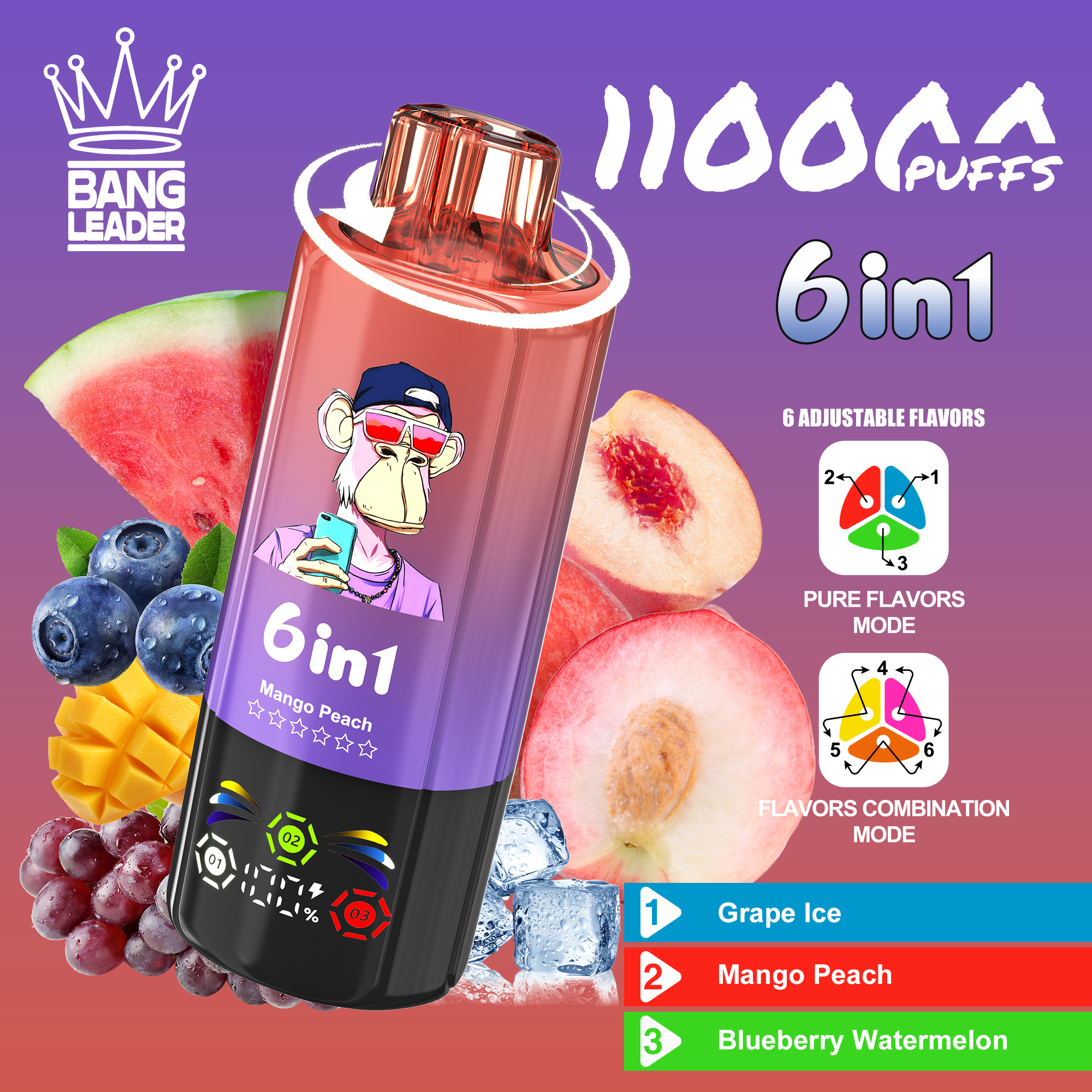 BANG LEADER 110K 6-in-1 Puffs Disposable Vape gallery image 8
