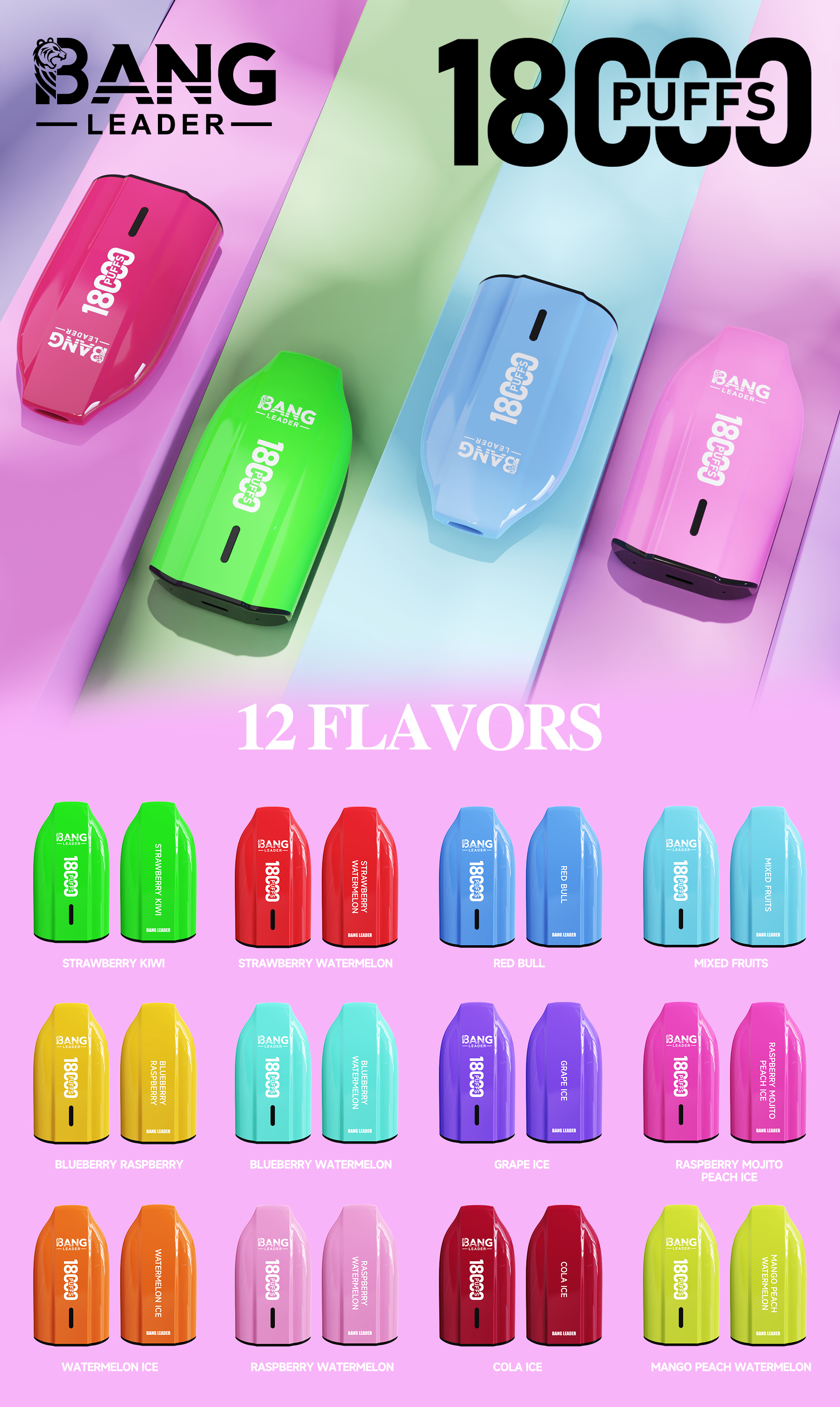 BANG LEADER 18K Single Flavor Puffs Disposable Vape gallery image 5