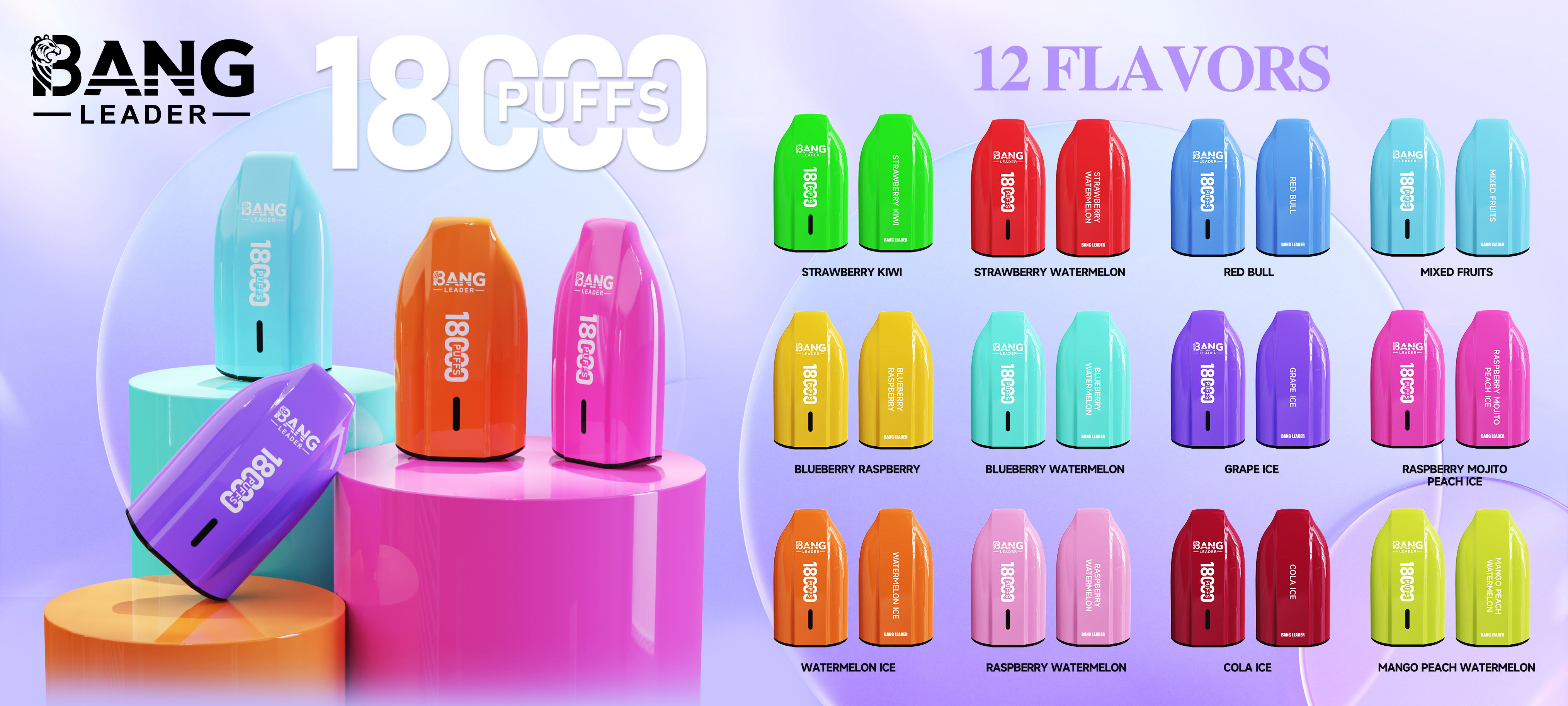 BANG LEADER 18K Single Flavor Puffs Disposable Vape
