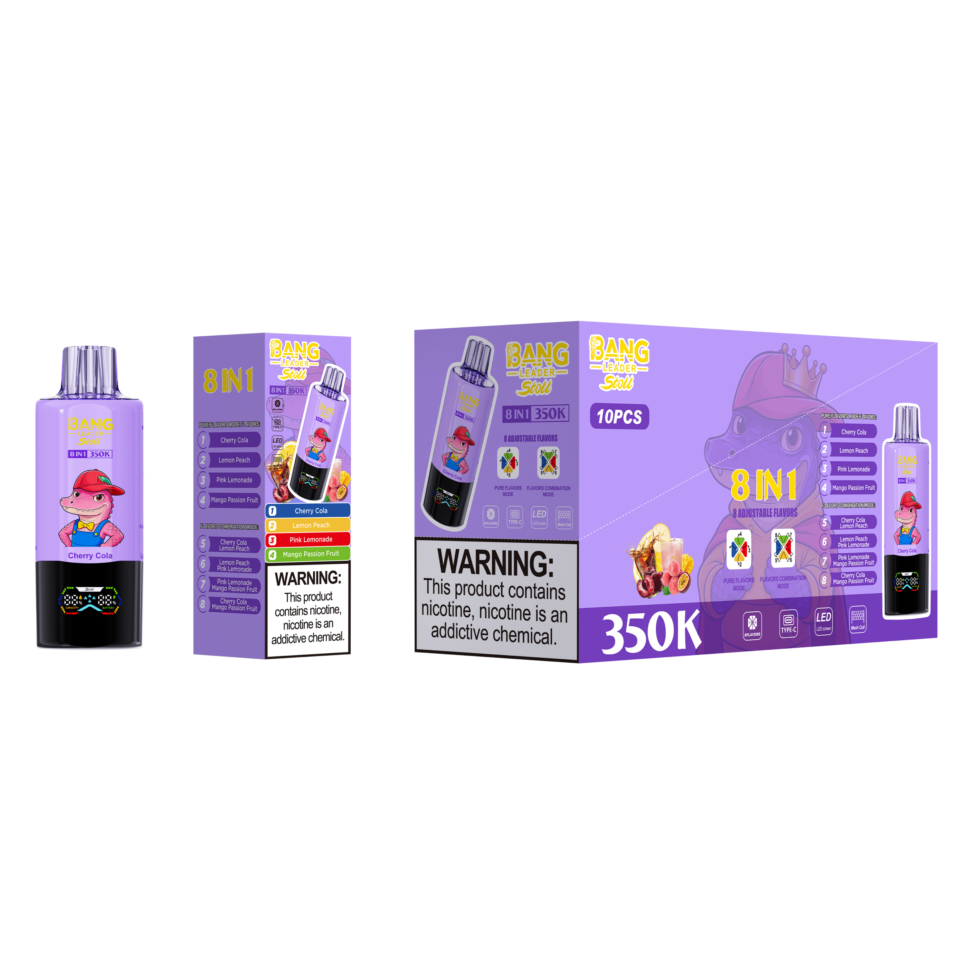 BANG LEADER 350K 8-in-1 Puffs Disposable Vape