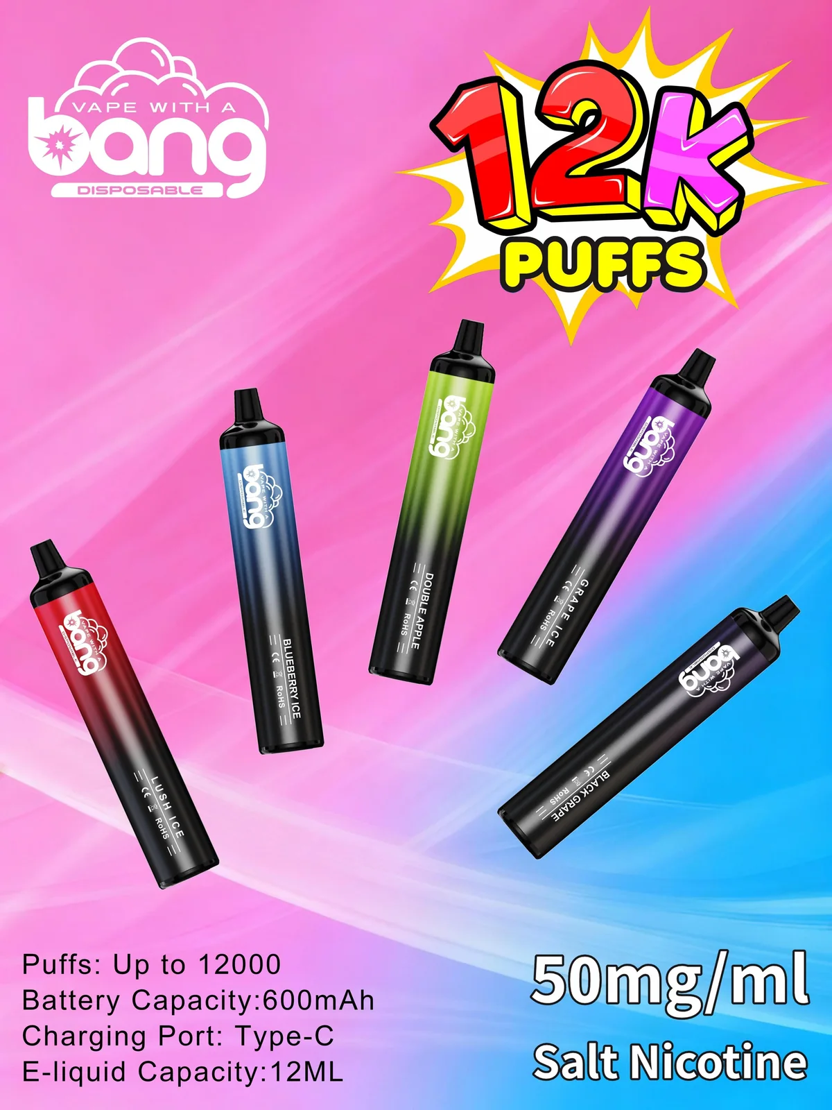 Bang 12K Pen 12000 Puffs Disposable Vape - main product image