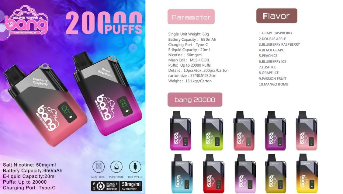 Bang 20K Pen 20000 Puffs Disposable Vape gallery image 8