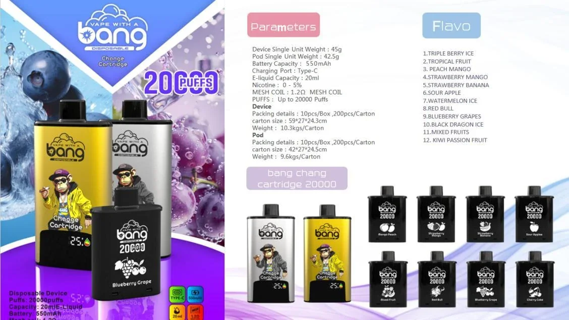 Bang Change Cartridge 20000 Puffs Disposable Vape