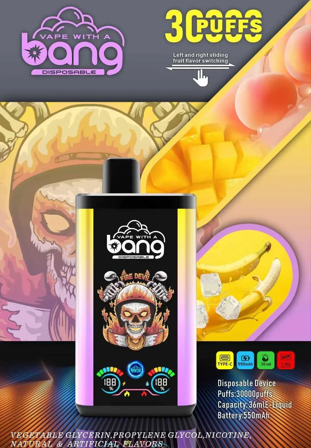 Bang Double Flavor 30000 Puffs Disposable Vape - main product image