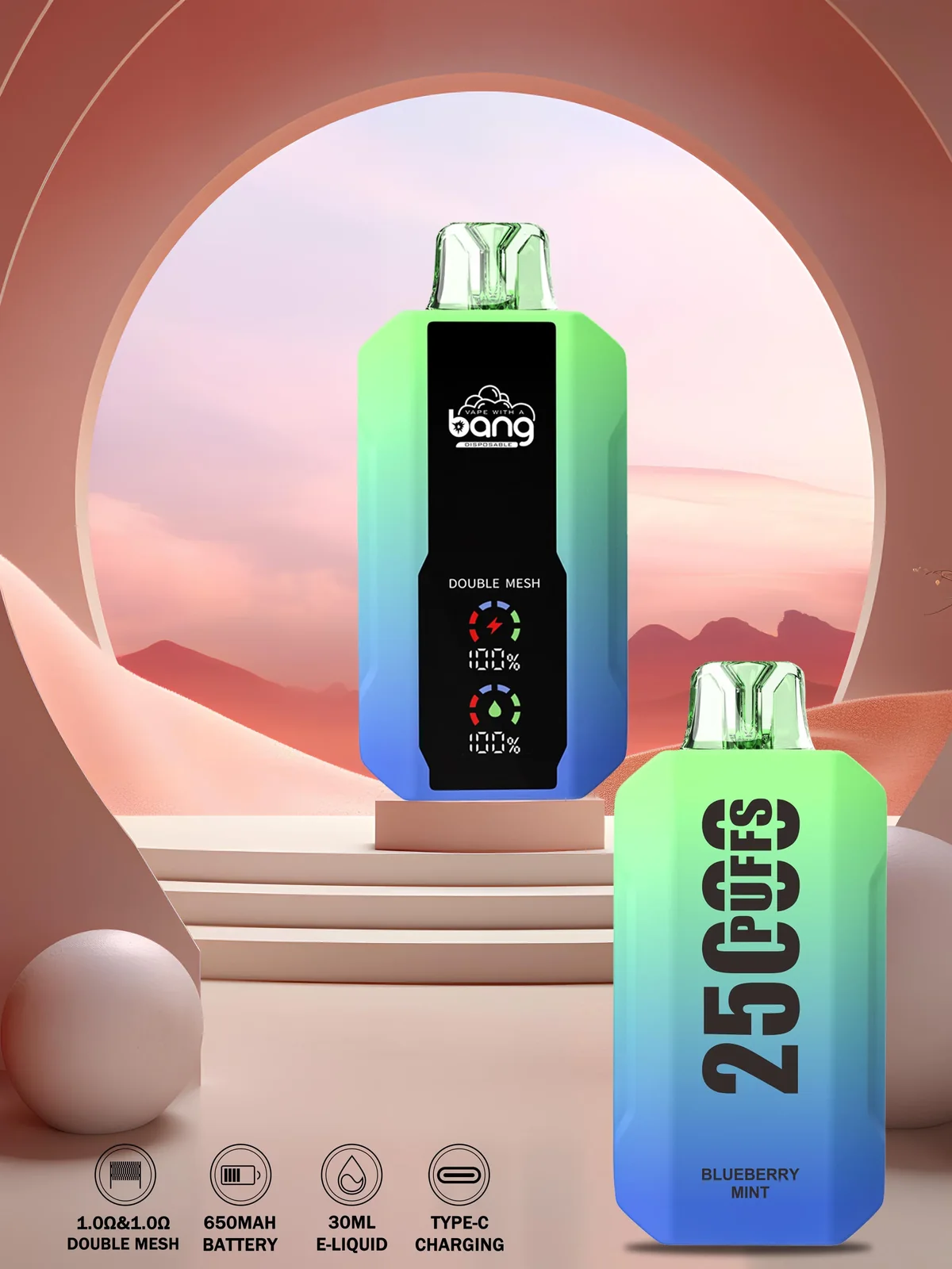 Bang Large Screen 25000 Puffs Disposable Vape gallery image 2