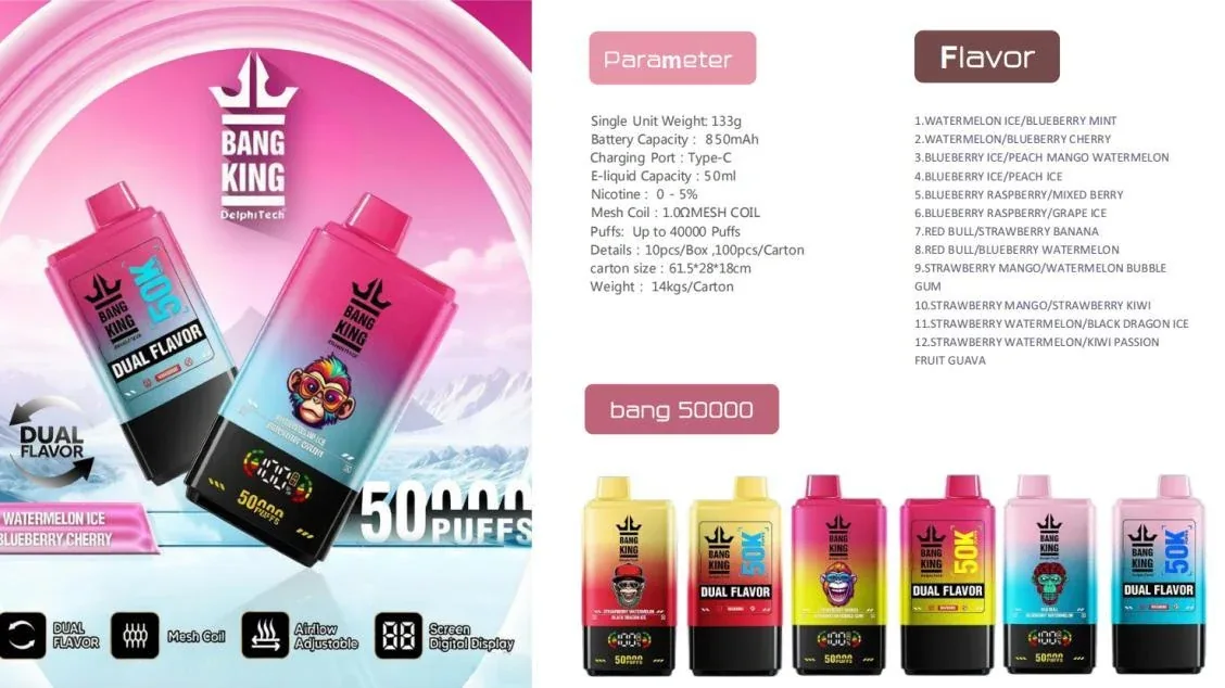 BangKing 50K Dual 6-in-1 50000 Puffs Disposable Vape gallery image 5