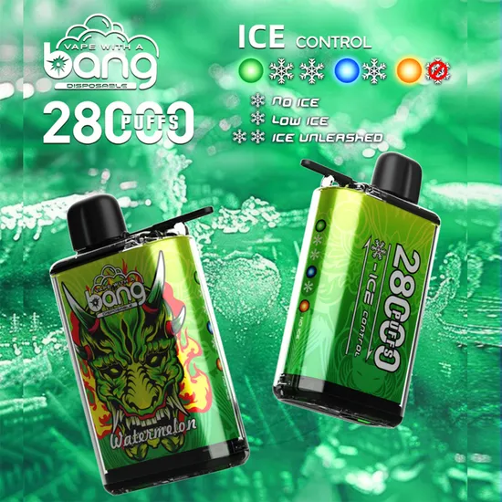Bang 28000 Puffs Ice Disposable Vape - 0% to 5% Nicotine, 650mAh Battery, 30mL E-Liquid
