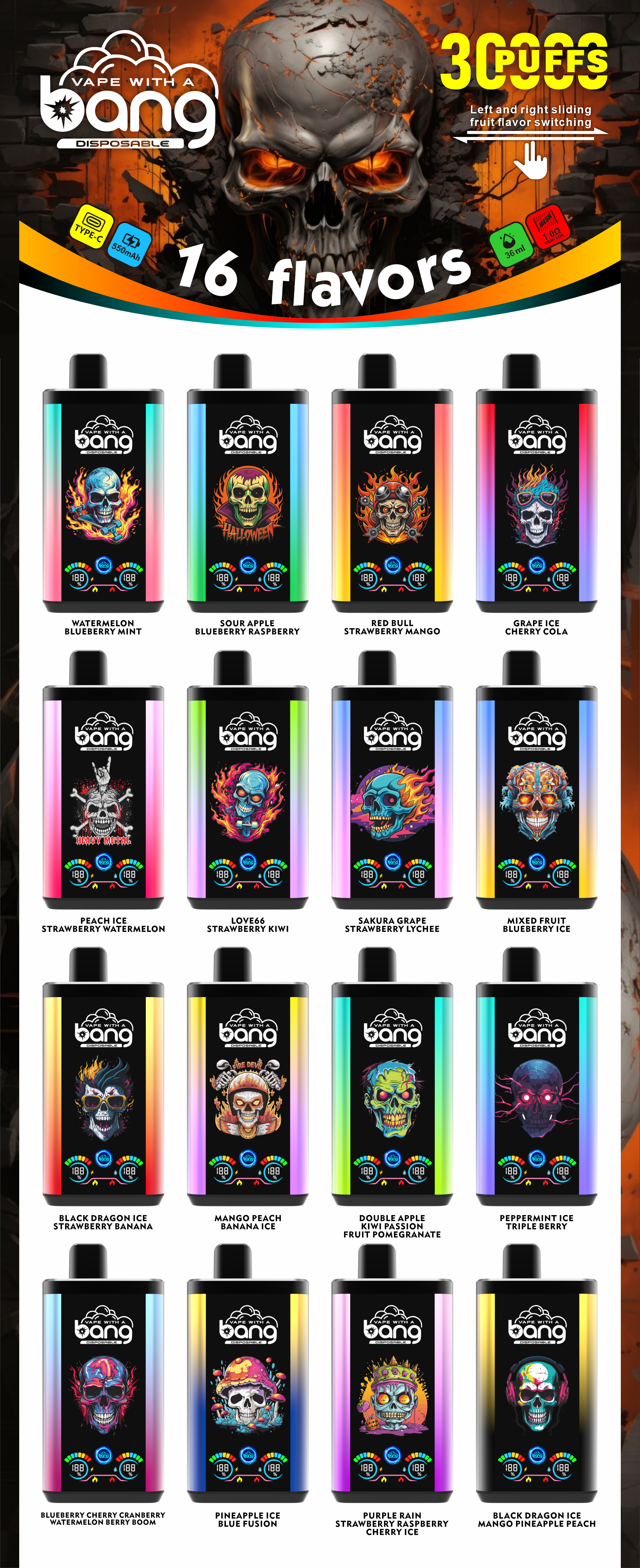Bang 30000 PRO 30k puffs Disposable Vape gallery image 1