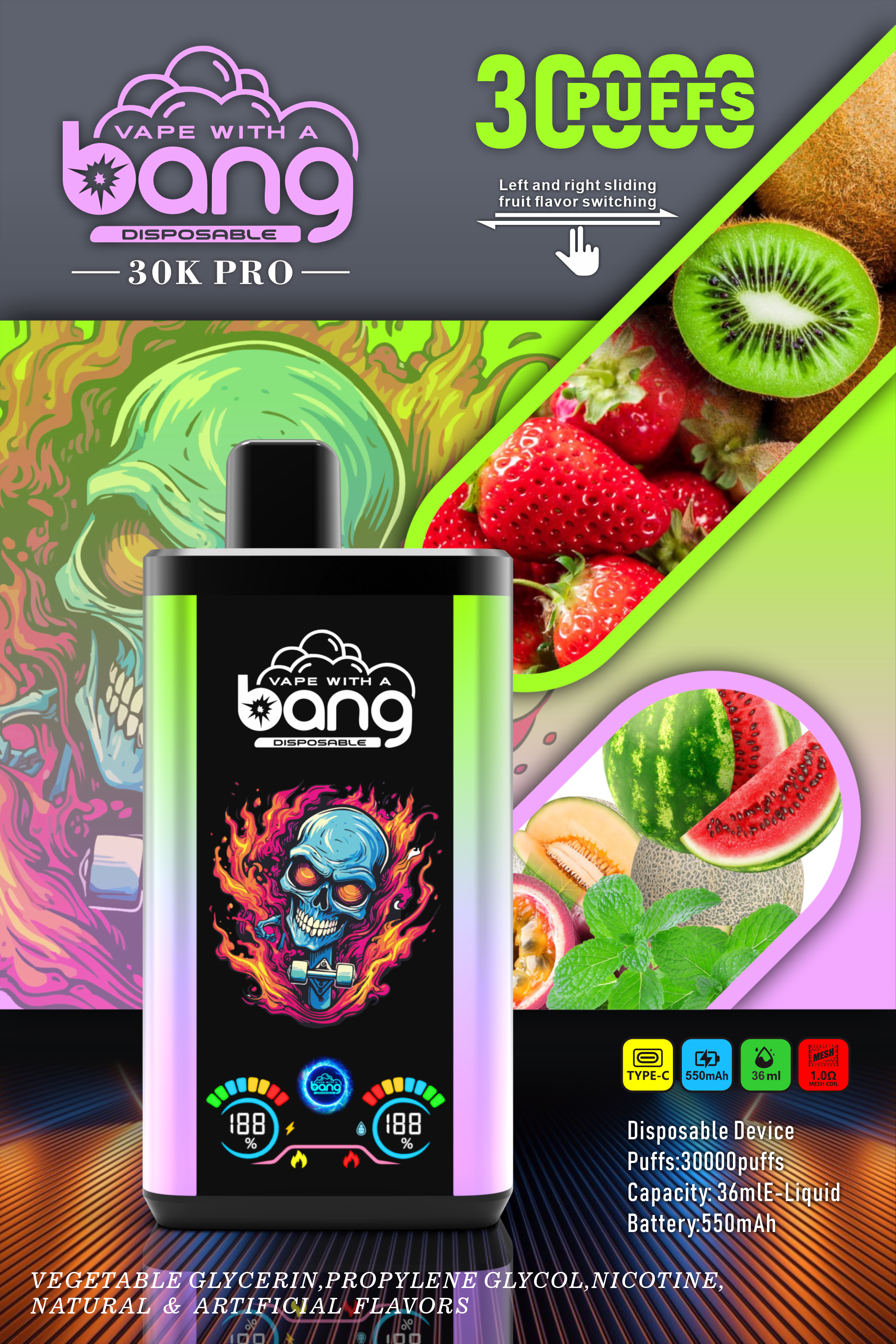 Bang 30000 PRO 30k puffs Disposable Vape gallery image 2