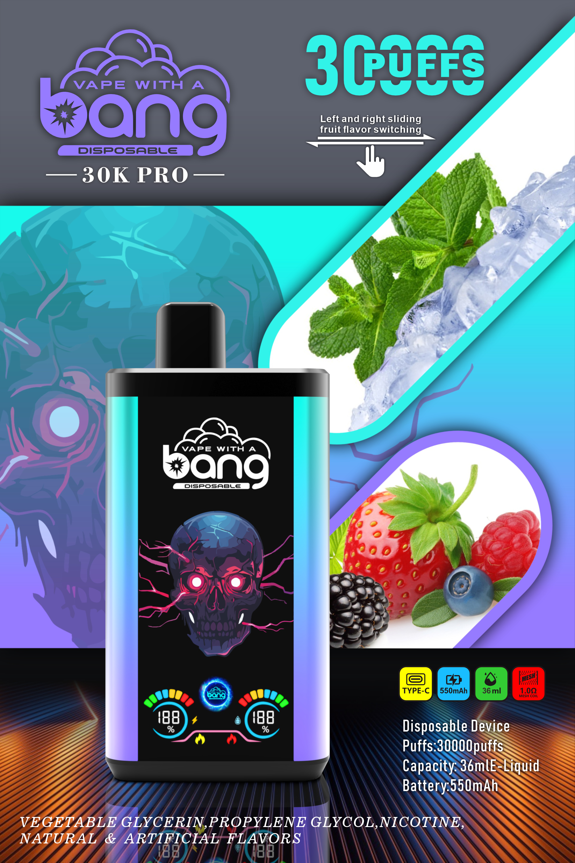 Bang 30000 PRO 30k puffs Disposable Vape gallery image 3