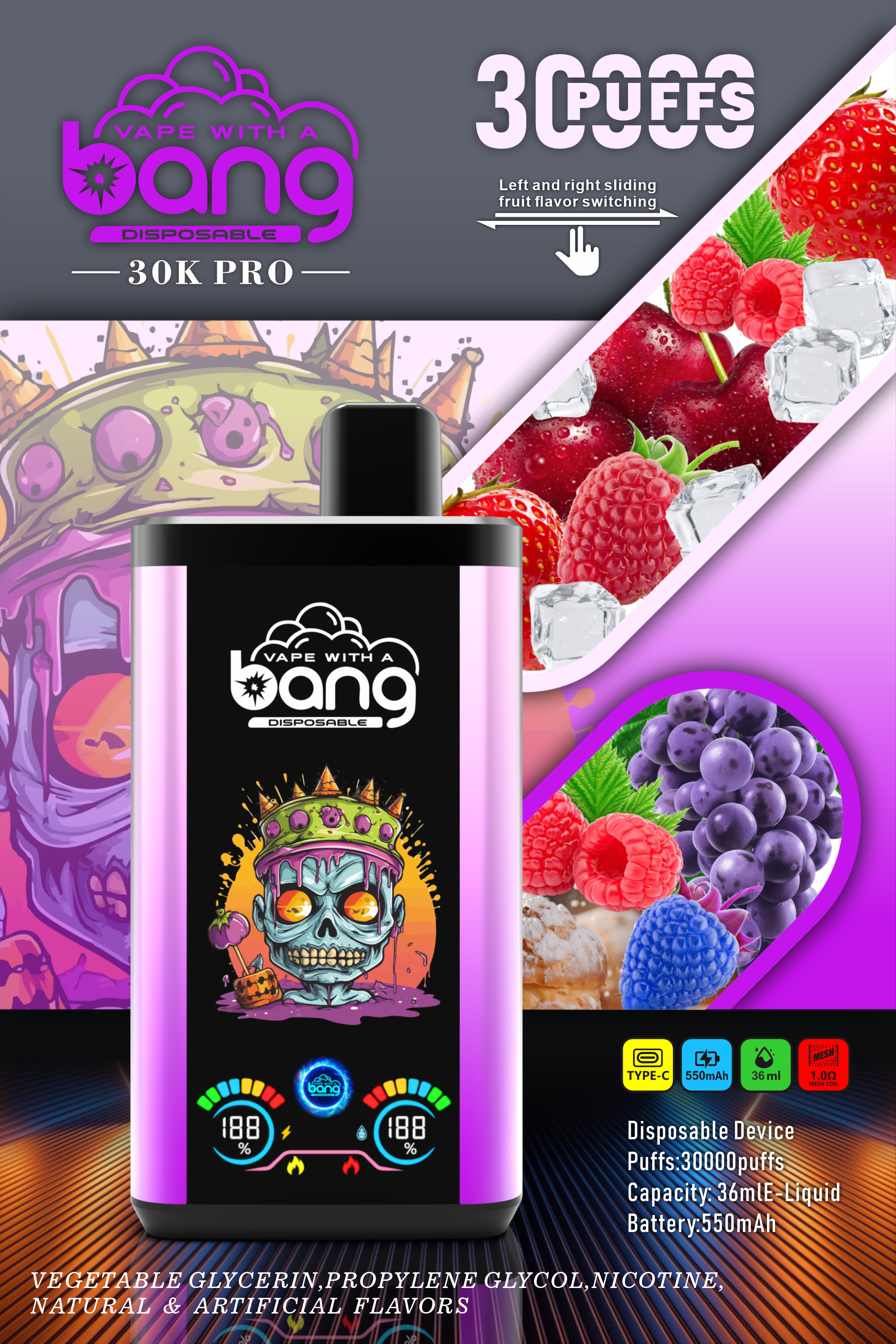Bang 30000 PRO 30k puffs Disposable Vape gallery image 6