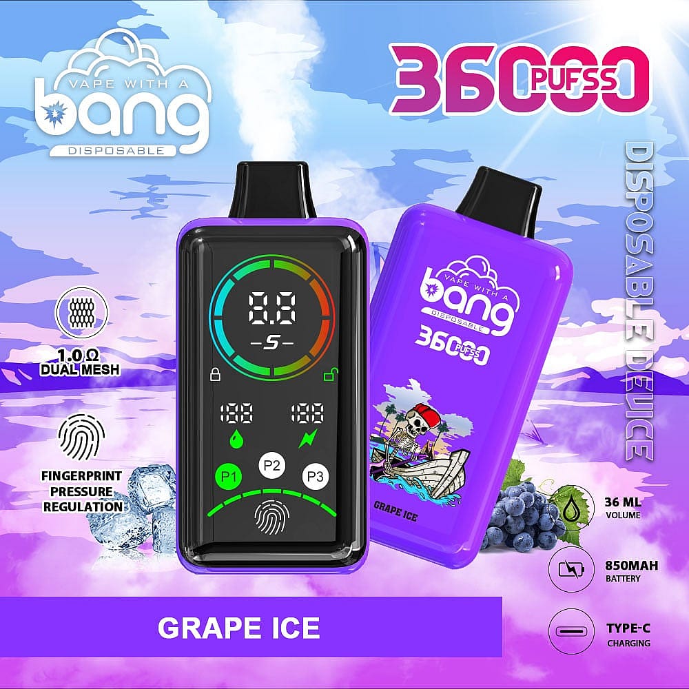 Bang 36000 Power Disposable Vape - 850mAh Battery, 36mL E-Liquid, 0% to 5% Nicotine Options gallery image 4