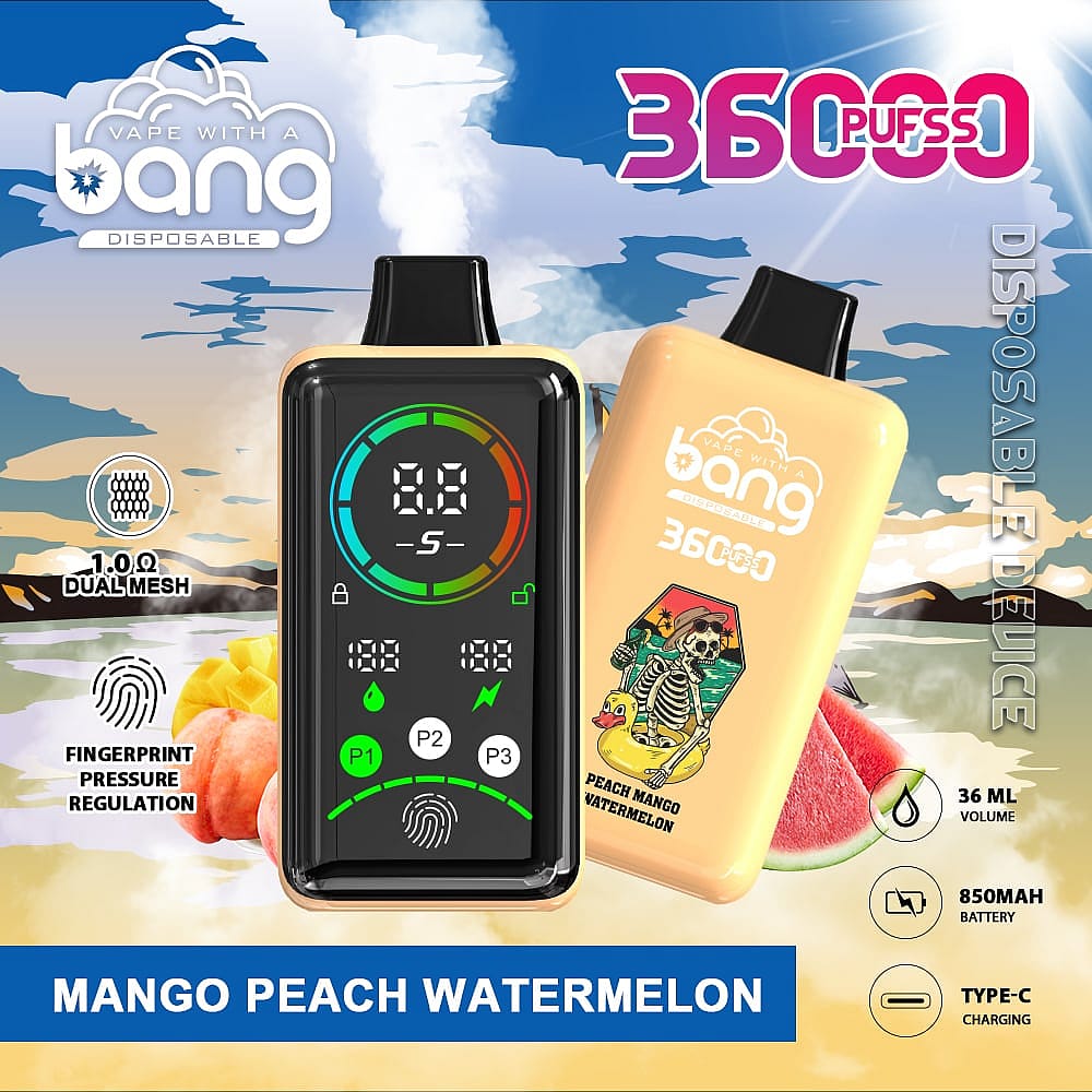 Bang 36000 Power Disposable Vape - 850mAh Battery, 36mL E-Liquid, 0% to 5% Nicotine Options gallery image 6