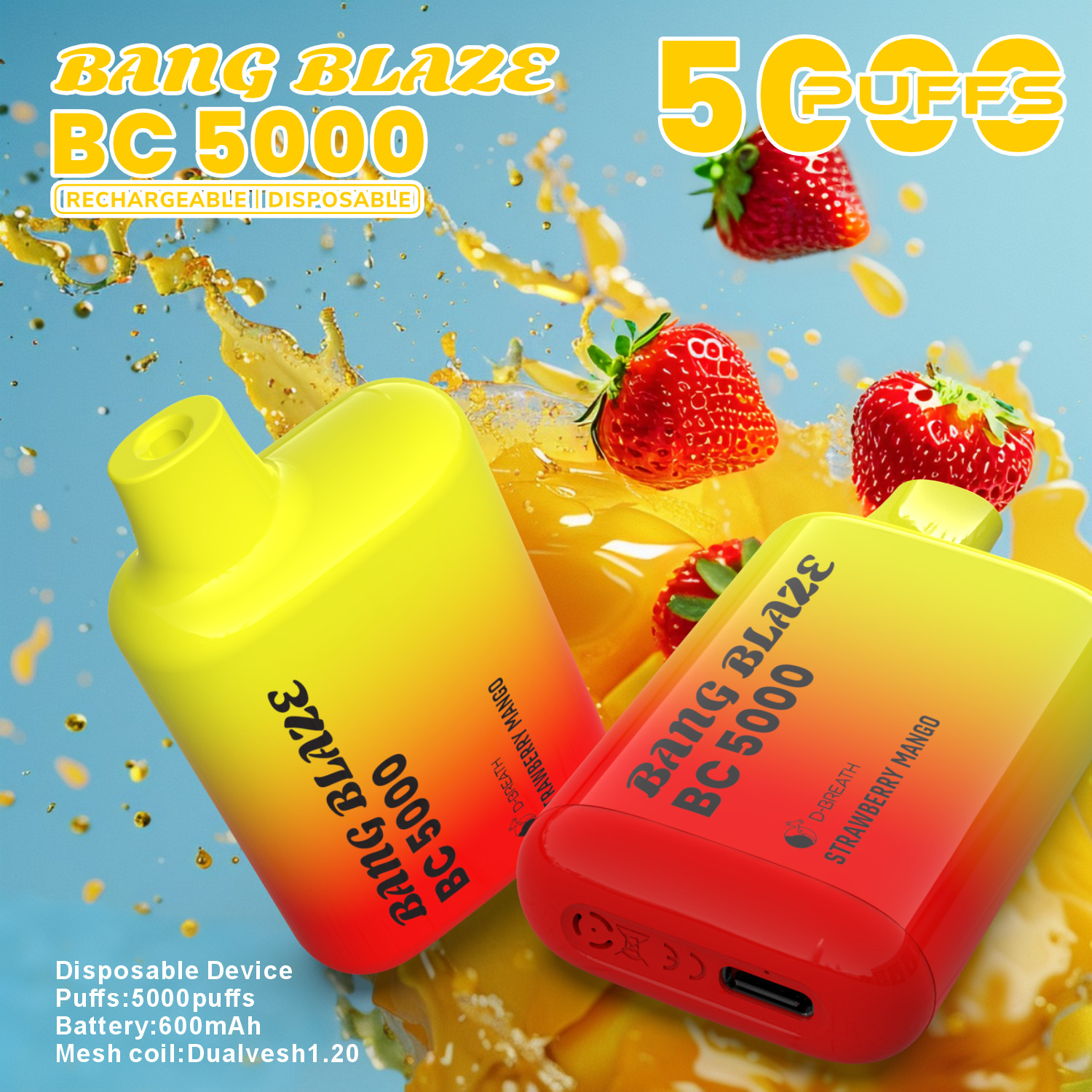 Bang Blaze BC5000 puffs Disposable Vape gallery image 1