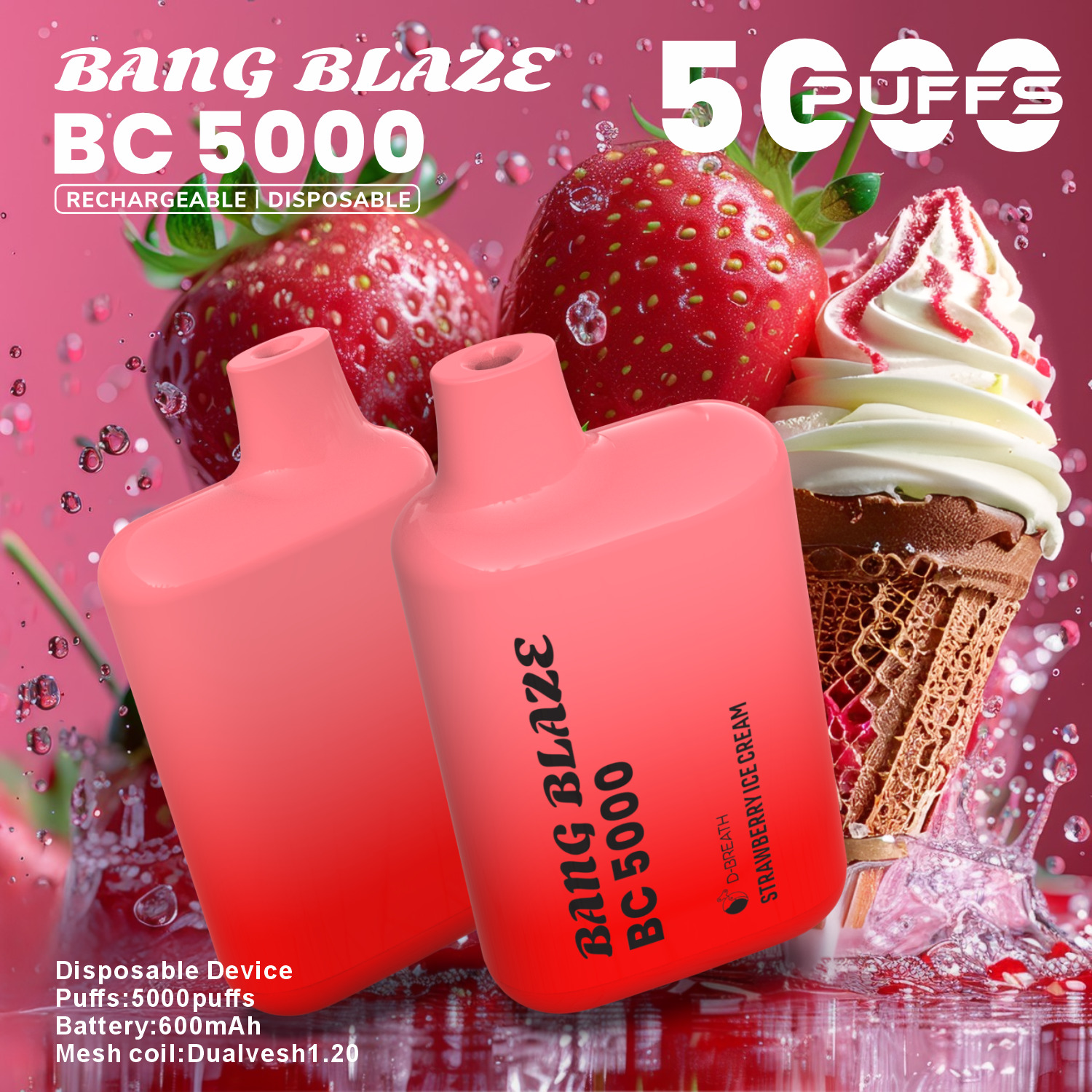 Bang Blaze BC5000 puffs Disposable Vape gallery image 2
