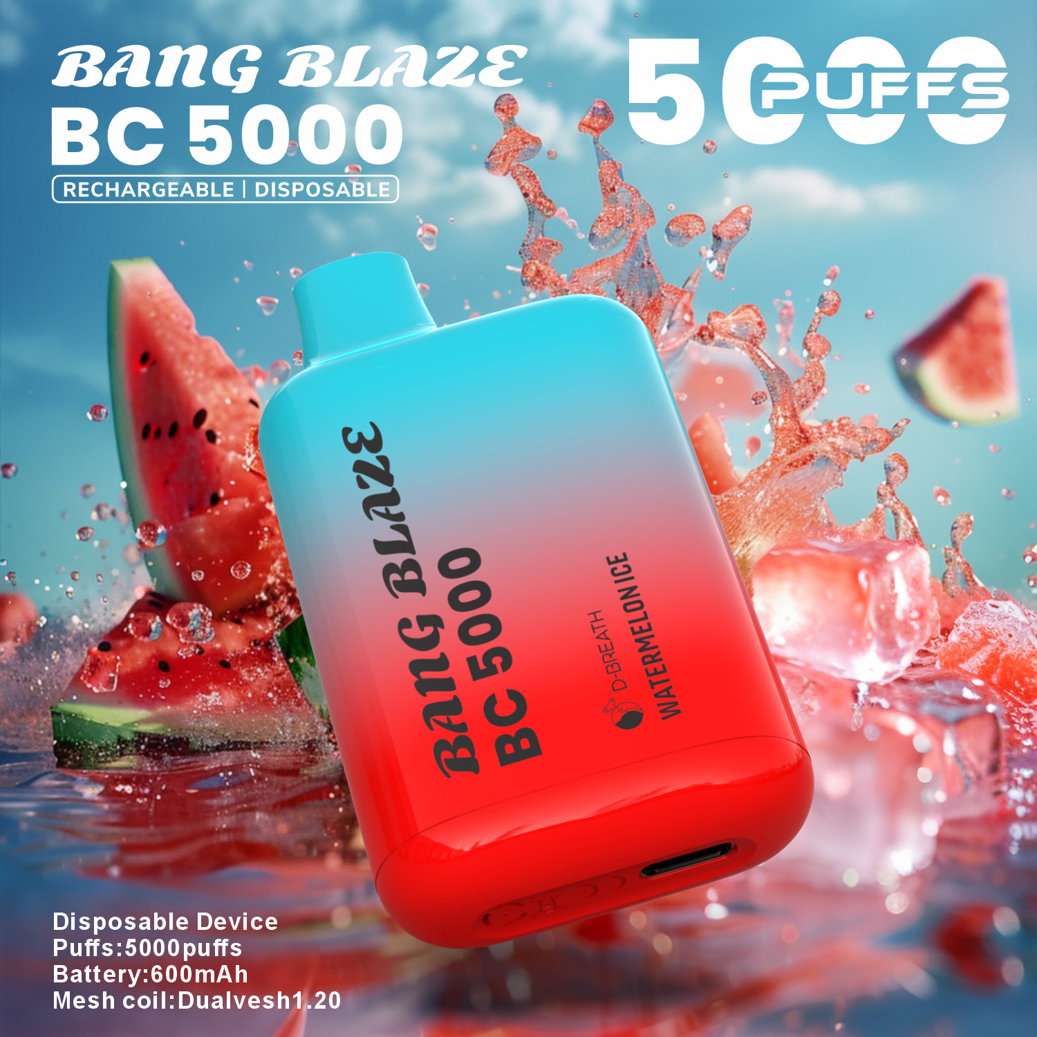 Bang Blaze BC5000 puffs Disposable Vape gallery image 3