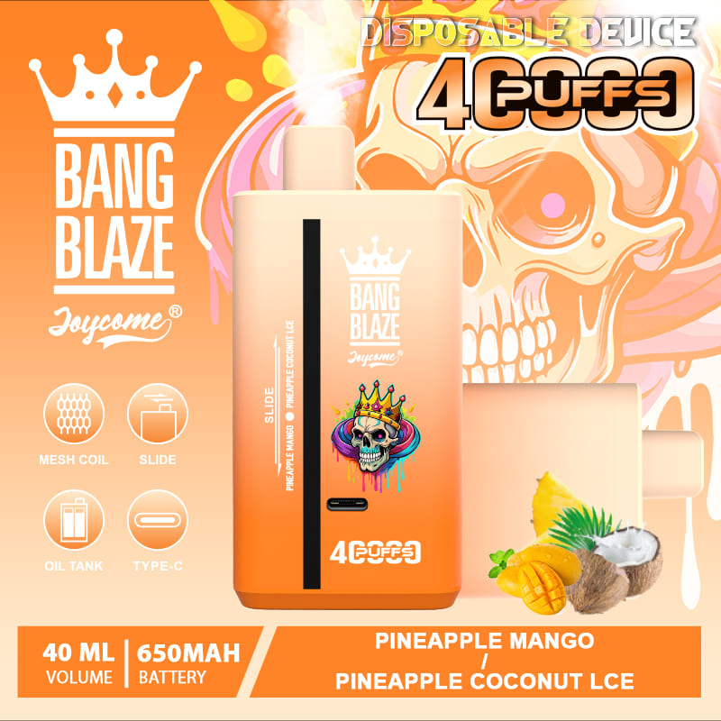 Bang Blaze 40000 Puffs Vape | 40ML Dual-Flavor E-liquid, 650mAh Battery, Type-C Recharge, 32 Flavor Combos gallery image 2