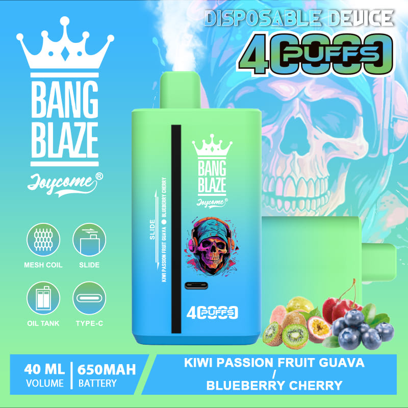 Bang Blaze 40000 Puffs Vape | 40ML Dual-Flavor E-liquid, 650mAh Battery, Type-C Recharge, 32 Flavor Combos