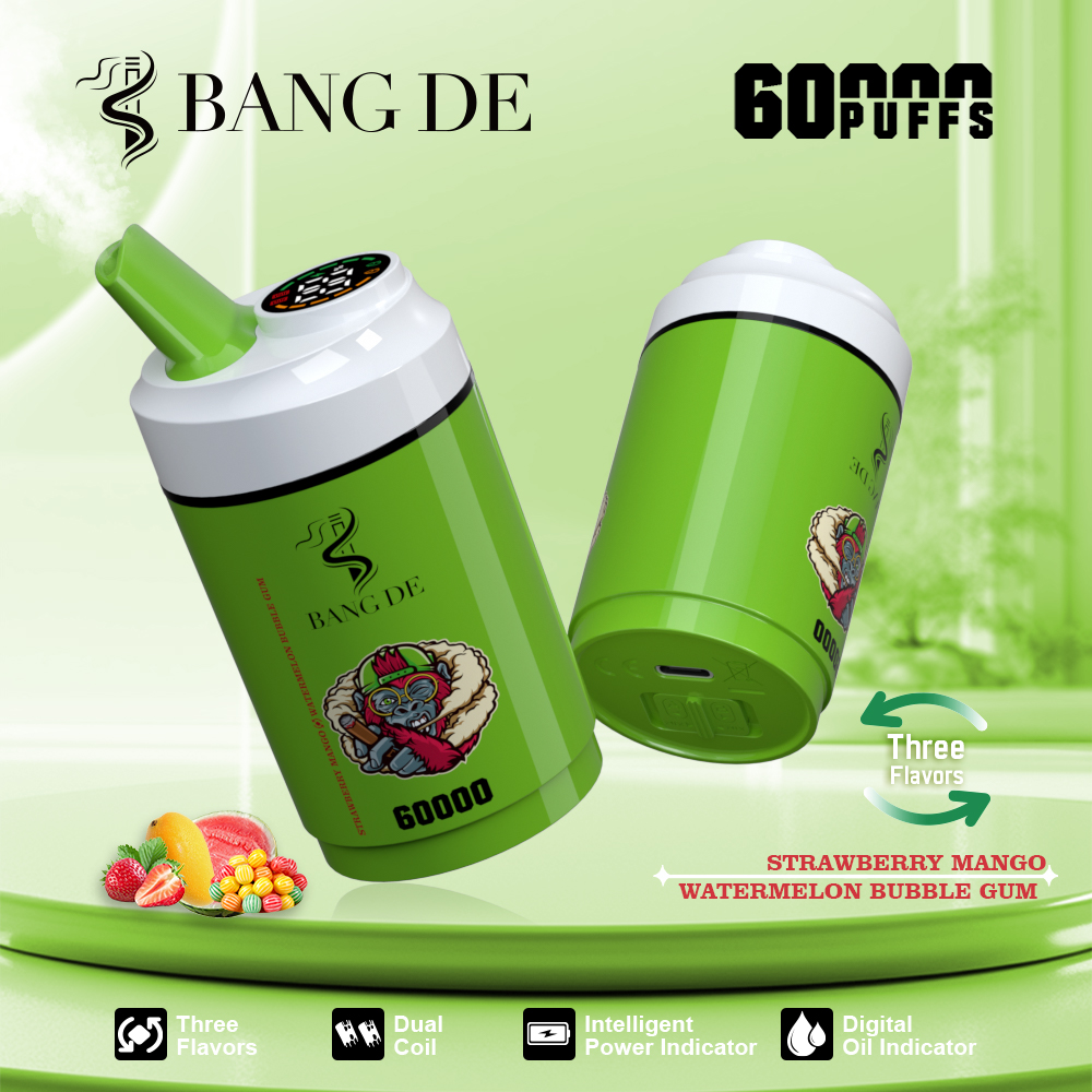 Bang DE 60000 Puffs Dual Flavor Vape | 850mAh Battery, 60ML E-liquid, Type-C Recharge, Dual Coil gallery image 1
