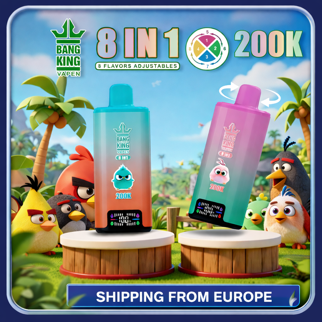 Bang King 200000 Puffs 8-in-1 Vape – 8 Flavor Adjustable | 650mAh(EU Warehouse)