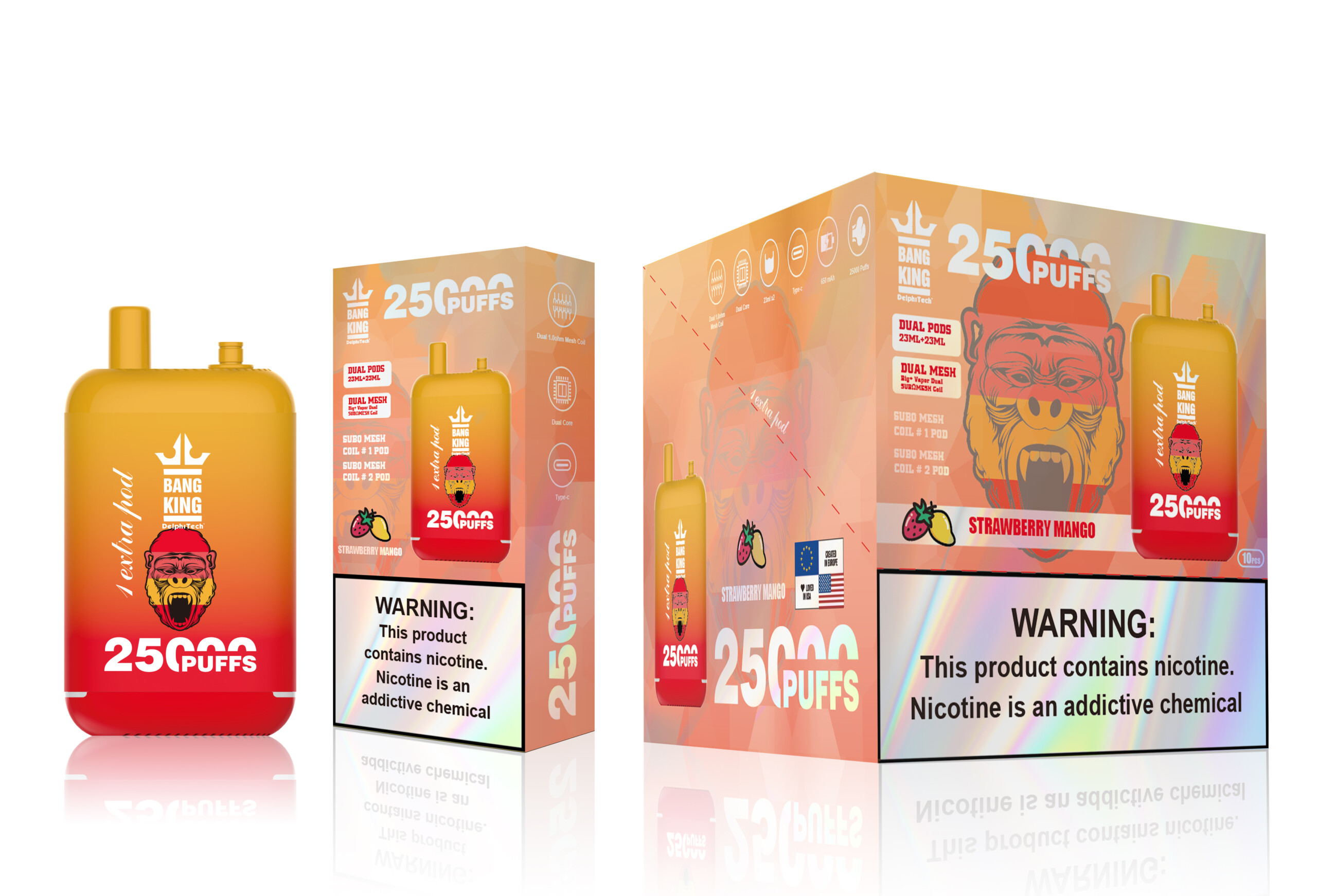 Bang King 25000 Puffs Vape(EU Warehouse) gallery image 3