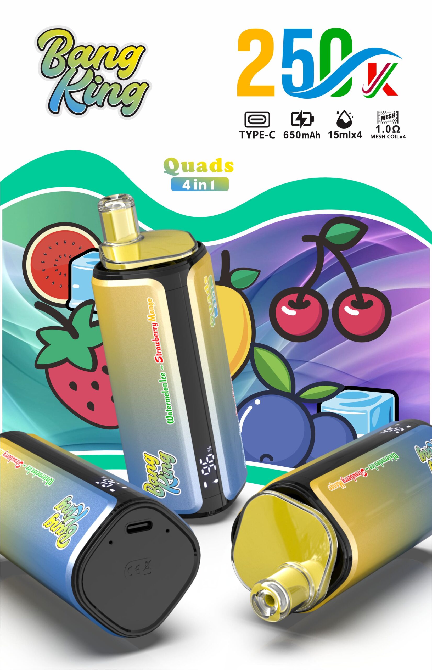 Bang King 250000 Puffs 4-in-1 Vape – Ultra High Capacity | (EU Warehouse) gallery image 8