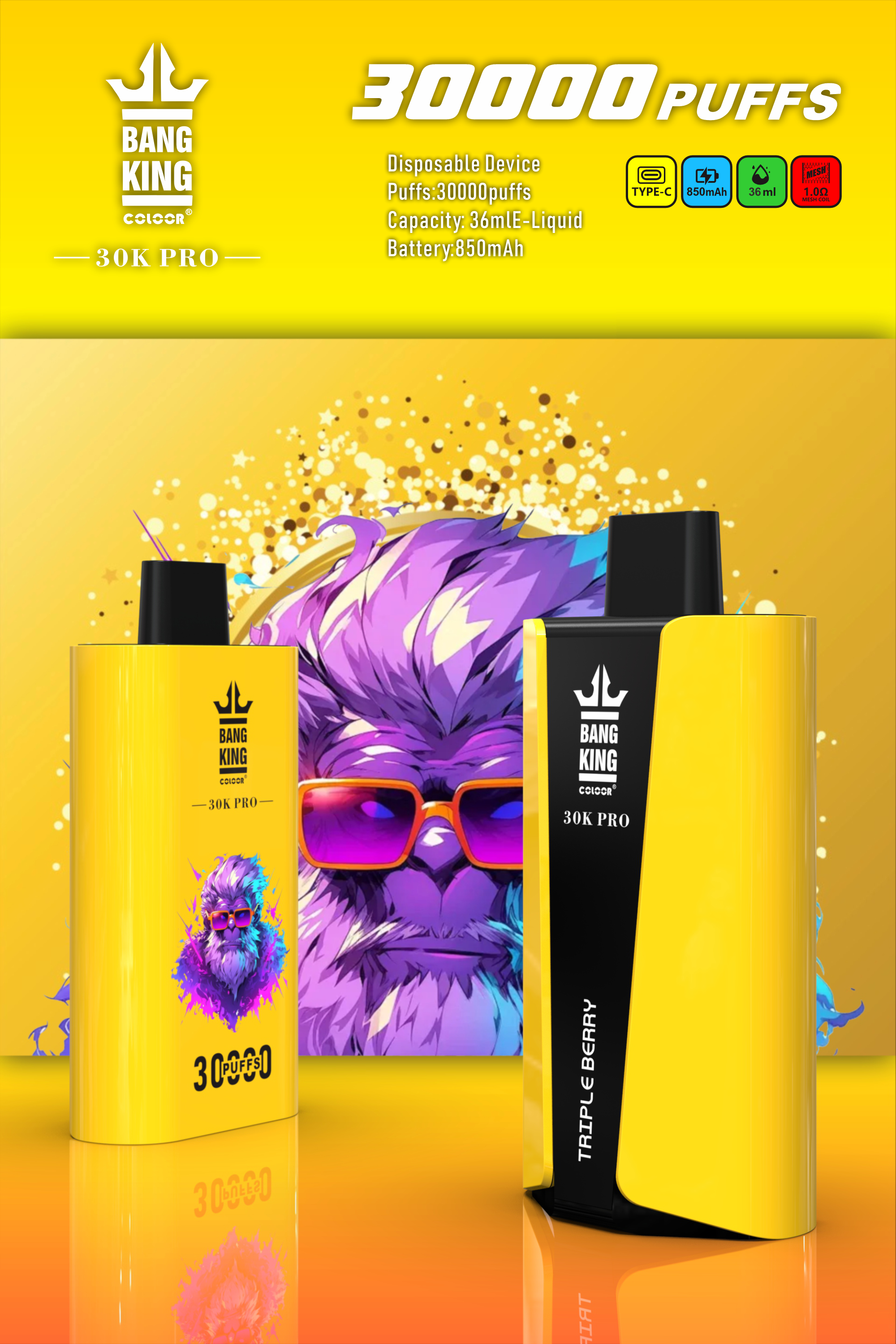Bang King 30000 PRO 30k puffs Disposable Vape gallery image 4