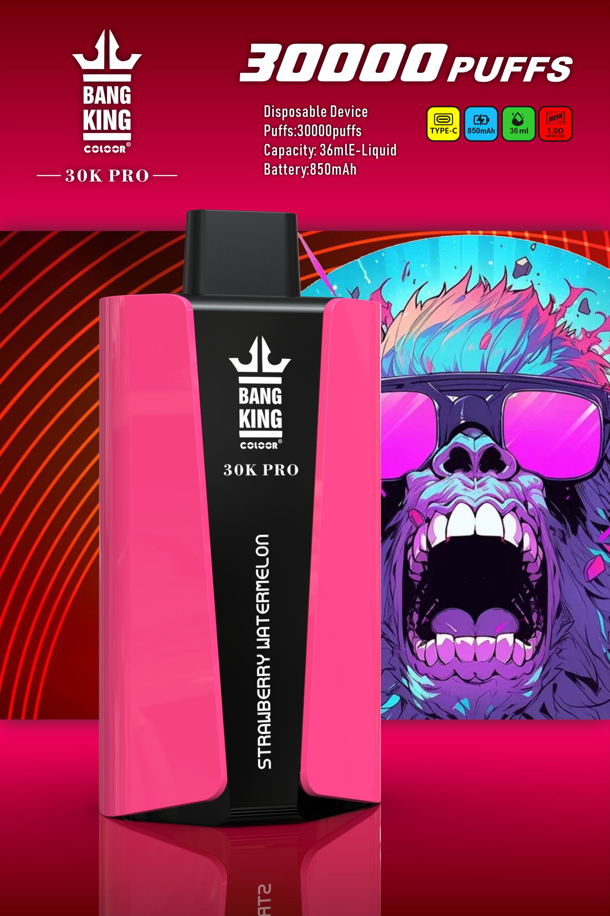 Bang King 30000 PRO 30k puffs Disposable Vape gallery image 5