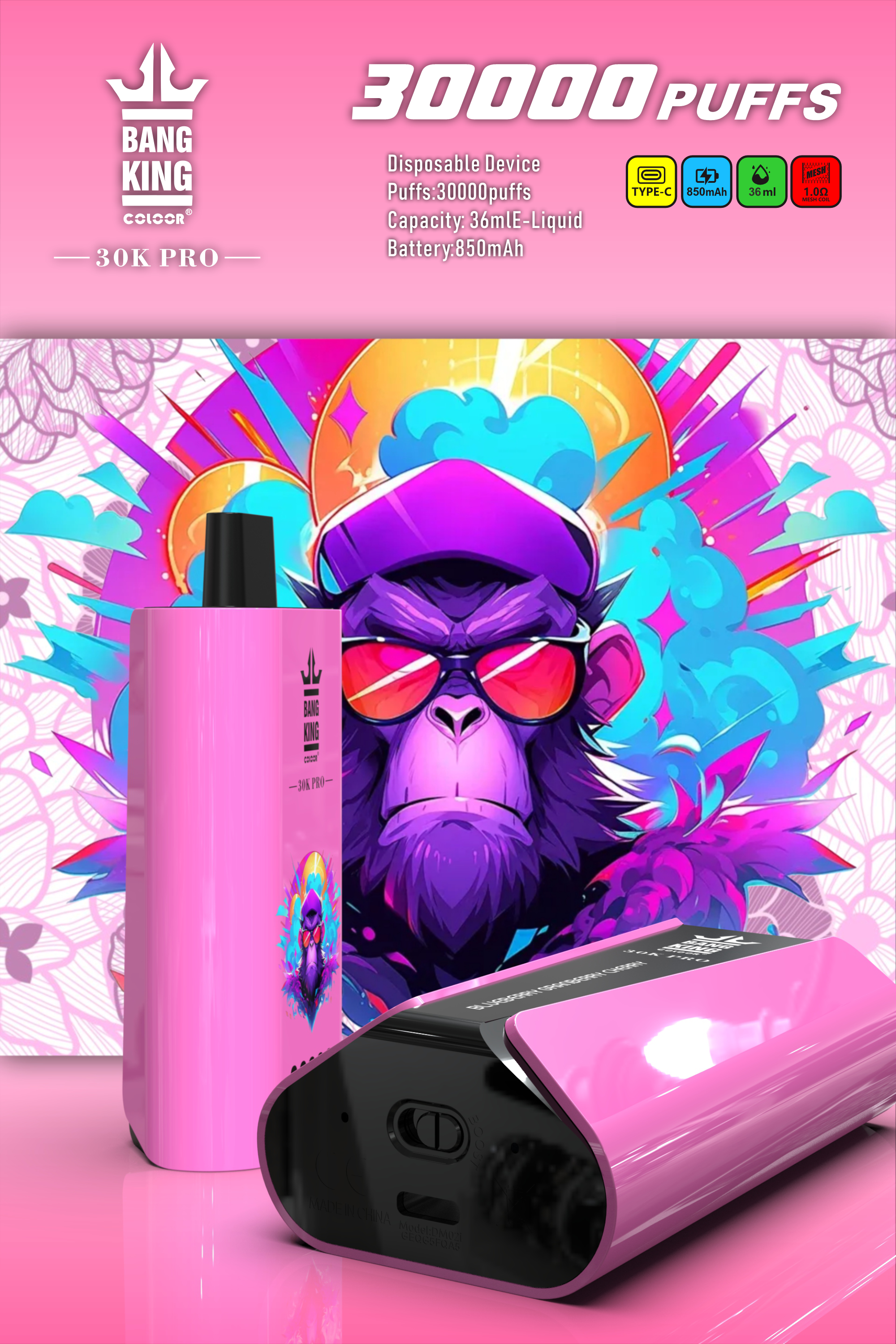Bang King 30000 PRO 30k puffs Disposable Vape gallery image 7