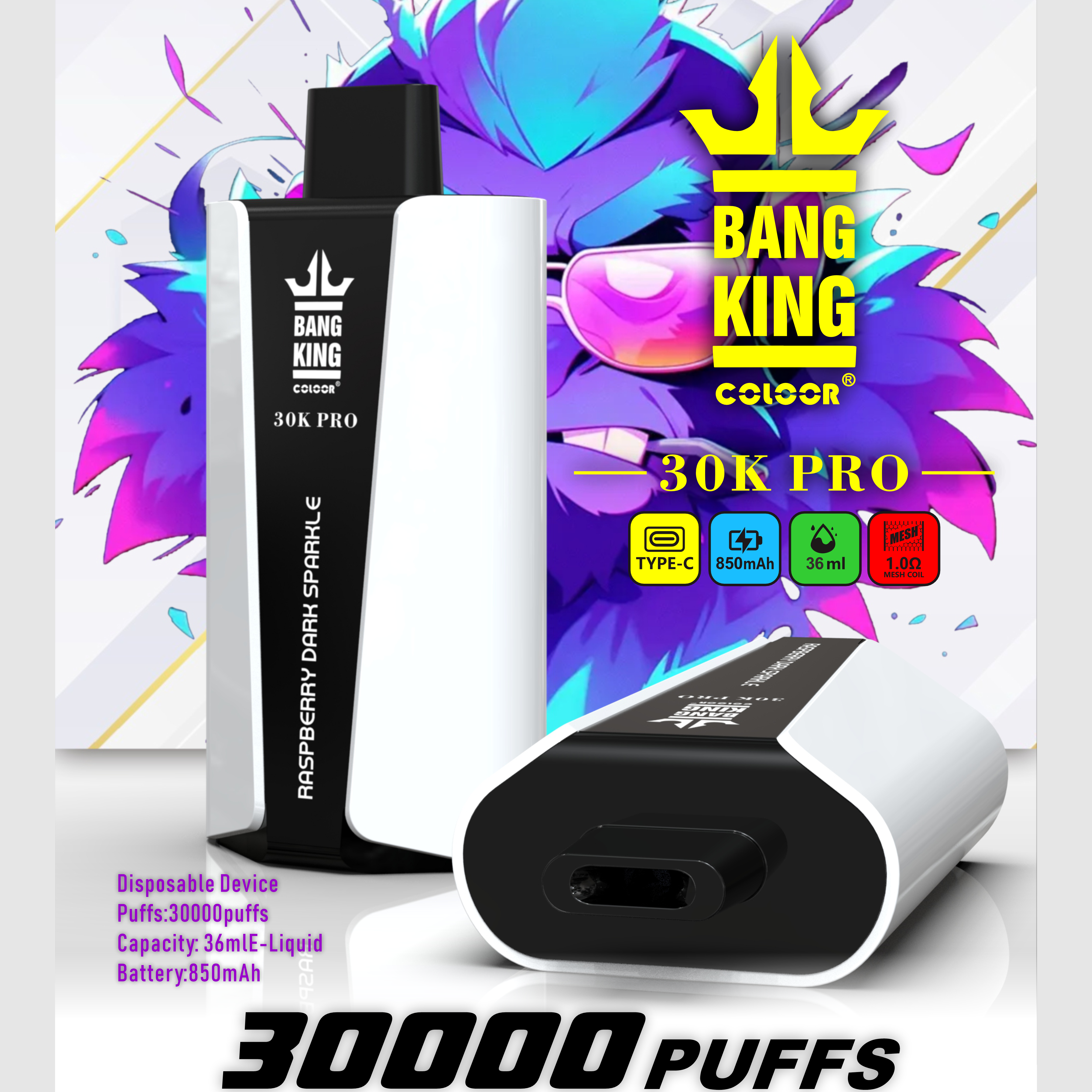 Bang King 30000 PRO 30k puffs Disposable Vape