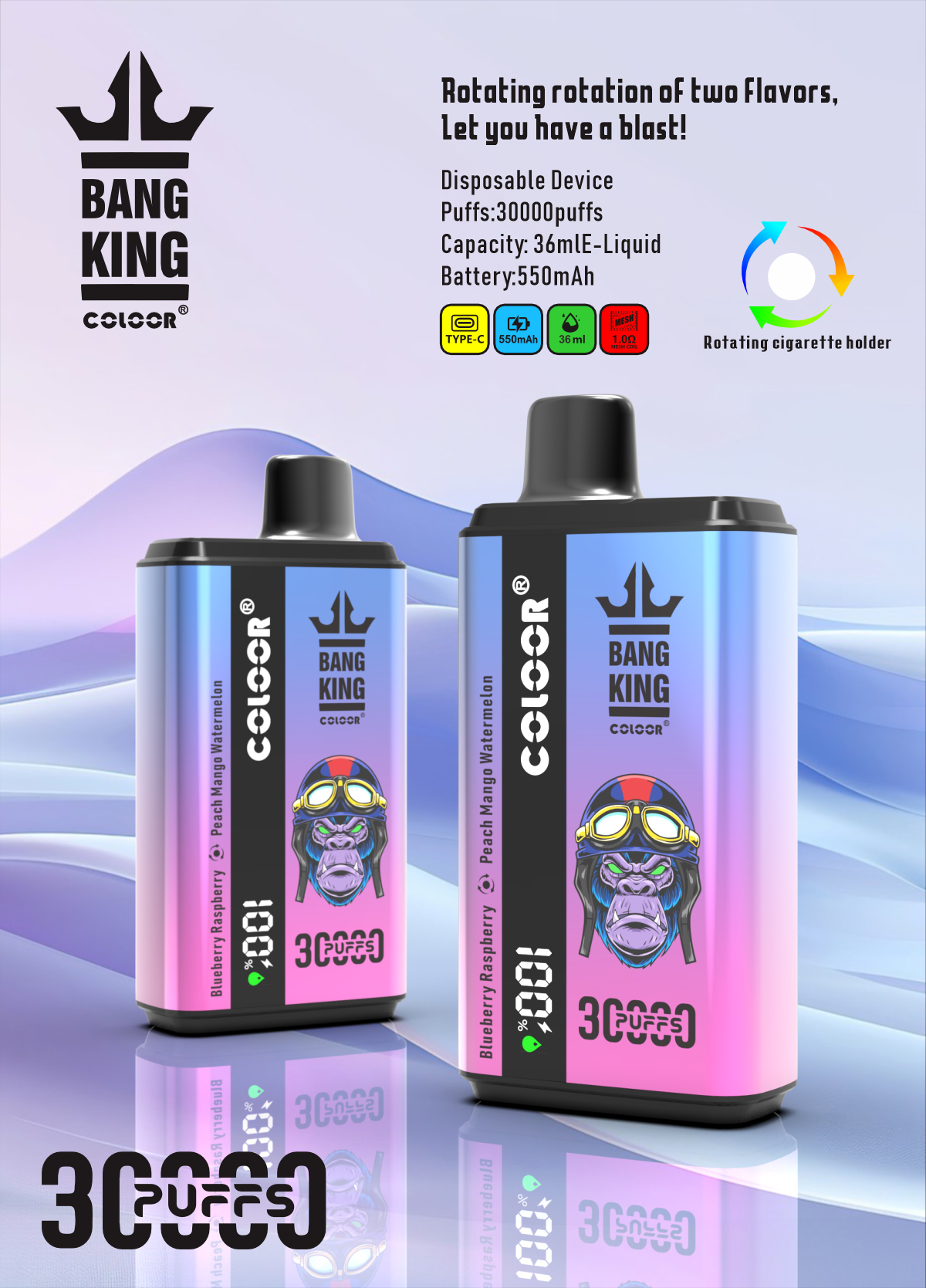 Bang King 30000 Puffs Disposable Vape(EU Warehouse) gallery image 1