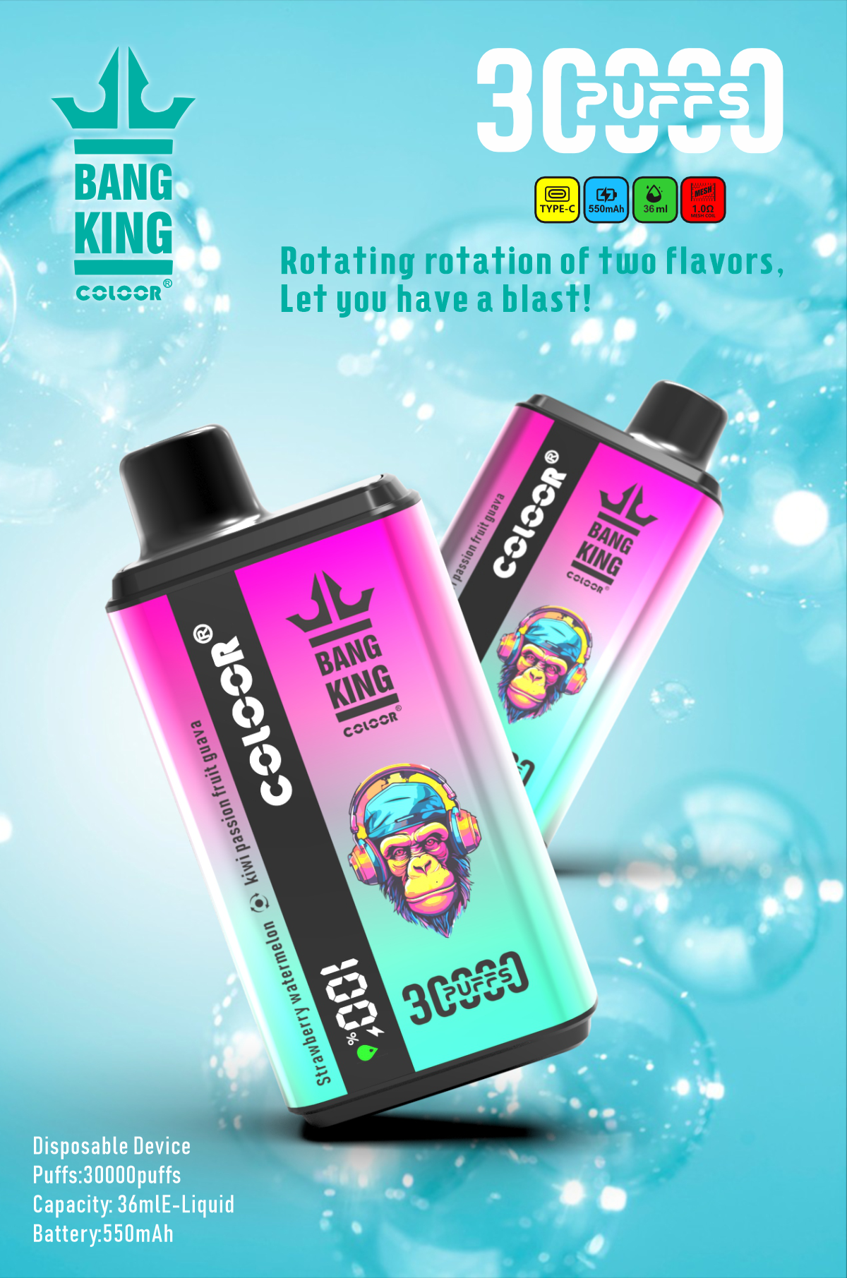 Bang King 30000 Puffs Disposable Vape(EU Warehouse) gallery image 5