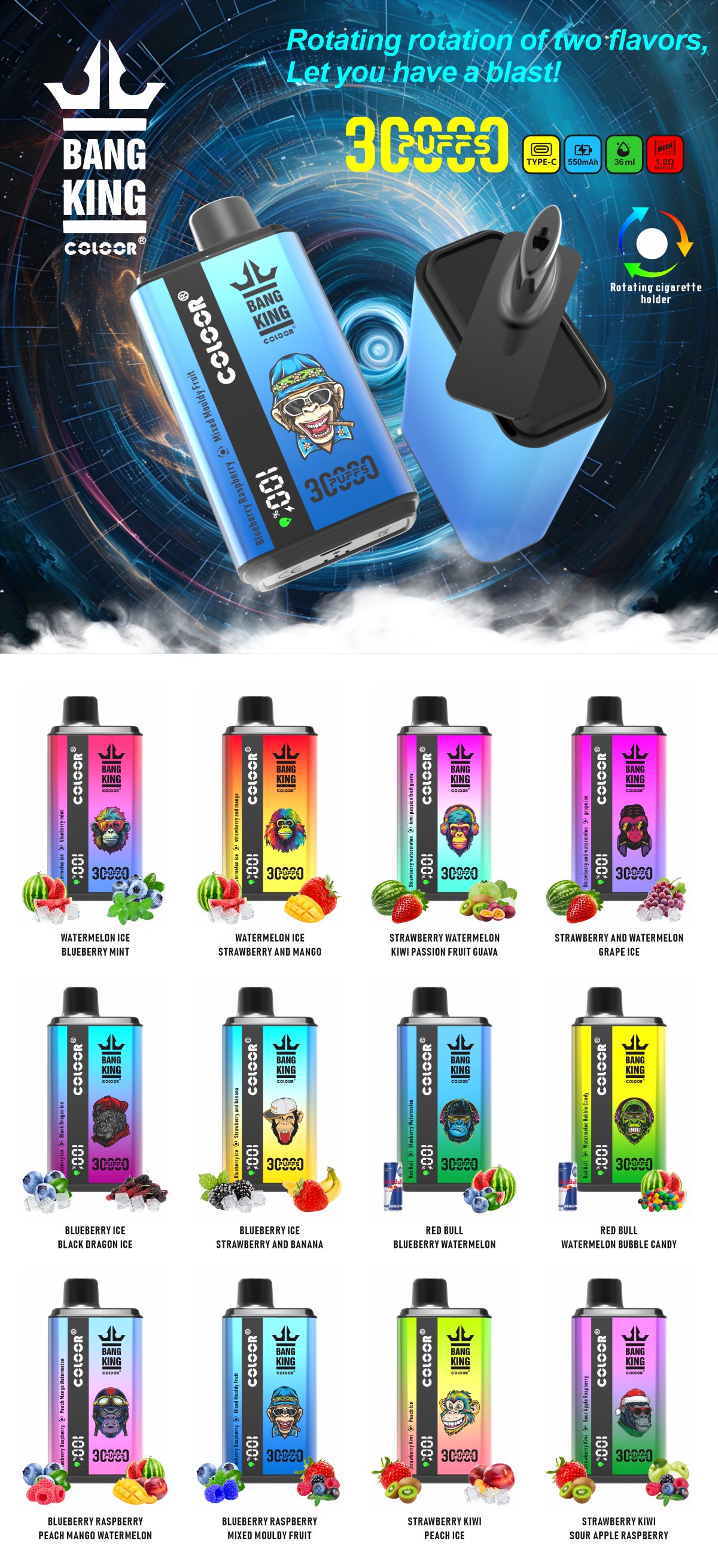 Bang King 30000 Puffs Disposable Vape(EU Warehouse) gallery image 7