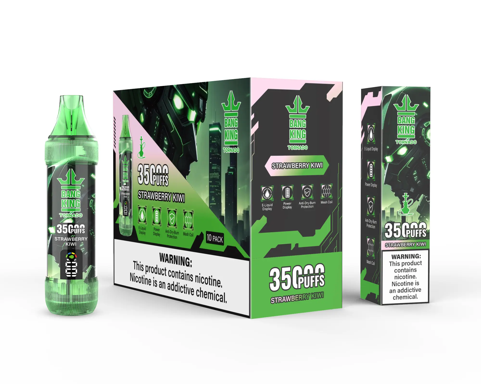 Bang King 35000 Puffs Disposable Vape - 1000mAh Battery, 23mL E-Liquid, Type-C Charging gallery image 2