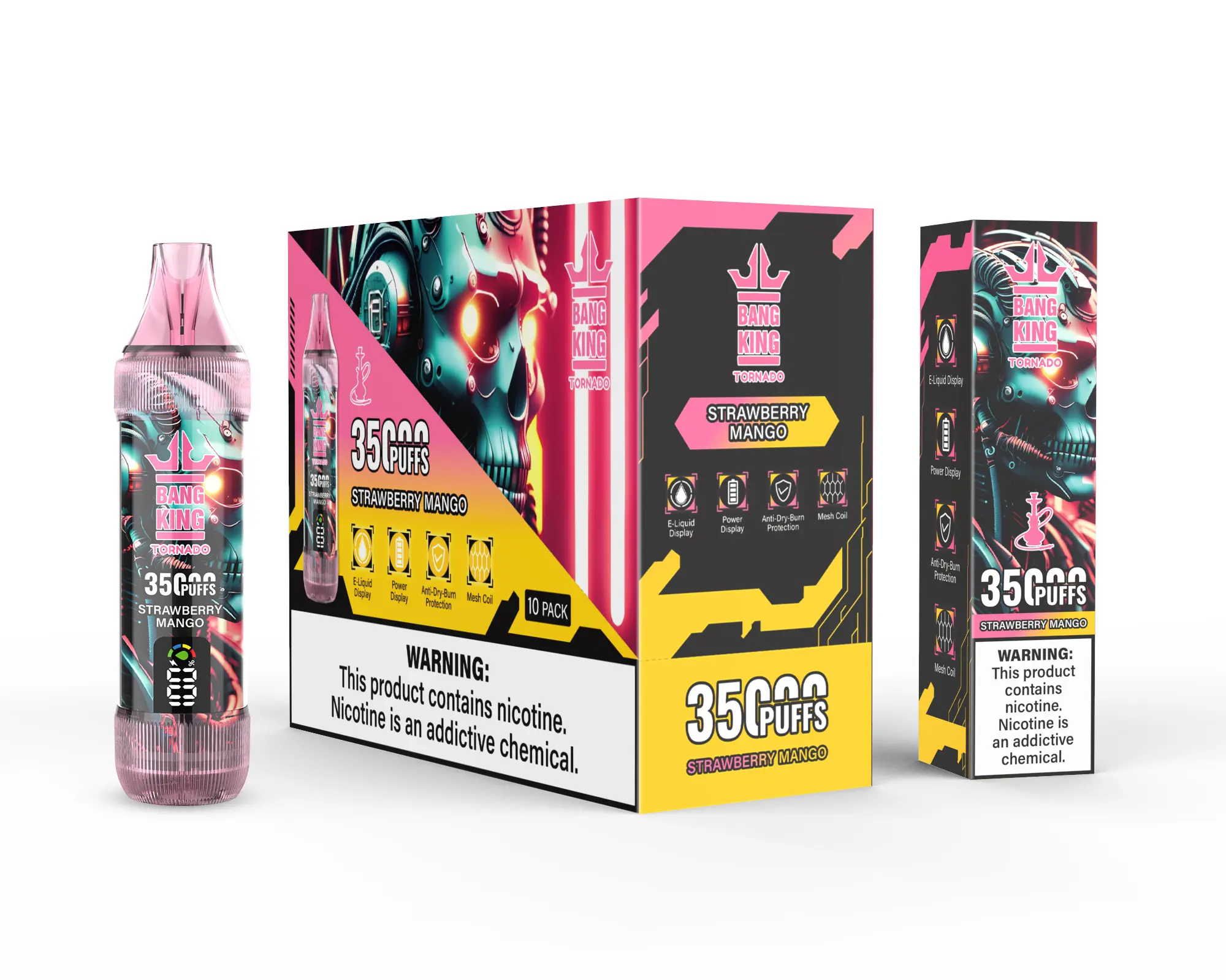 Bang King 35000 Puffs Disposable Vape - 1000mAh Battery, 23mL E-Liquid, Type-C Charging gallery image 3