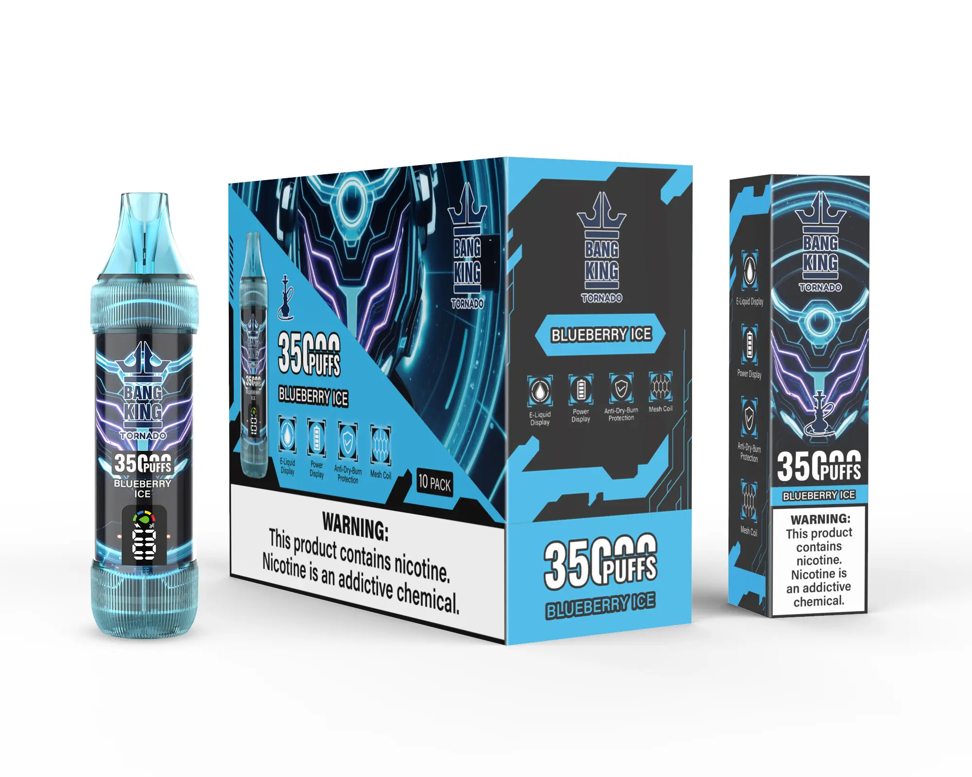 Bang King 35000 Puffs Disposable Vape - 1000mAh Battery, 23mL E-Liquid, Type-C Charging gallery image 6