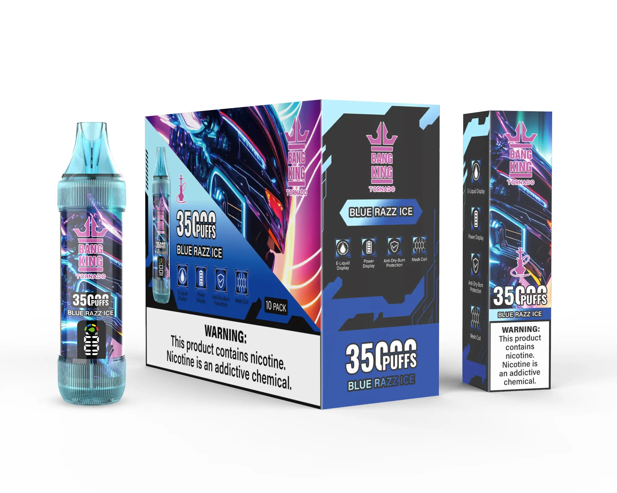 Bang King 35000 Puffs Disposable Vape - 1000mAh Battery, 23mL E-Liquid, Type-C Charging gallery image 7