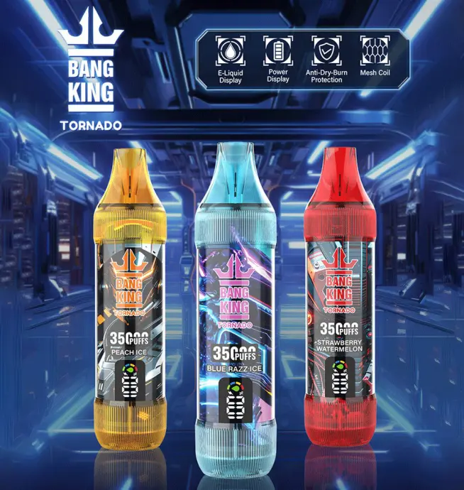 Bang King 35000 Puffs Disposable Vape - 1000mAh Battery, 23mL E-Liquid, Type-C Charging