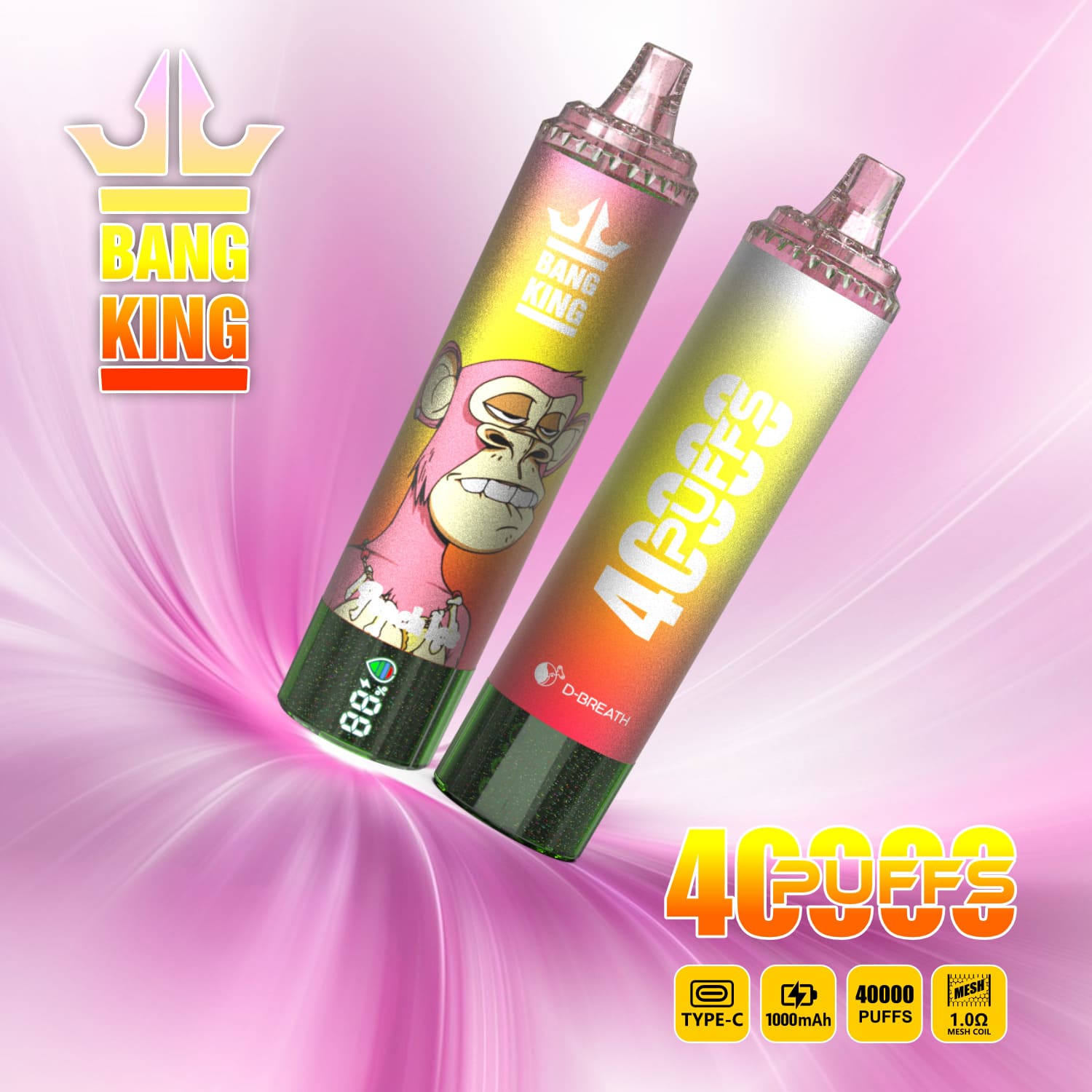 Bang King 40000 Puffs Vape – Long-Lasting Power, Bold Flavors | 1000mAh | 25ML | 0–5% Nicotine gallery image 7