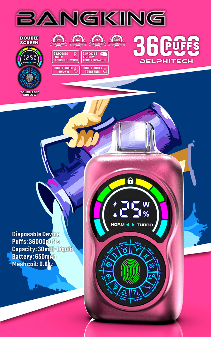 Bang King Constellation 36000 Puffs Disposable Vape - 850mAh Battery, 36mL E-Liquid, 0% to 5% Nicotine Options gallery image 3