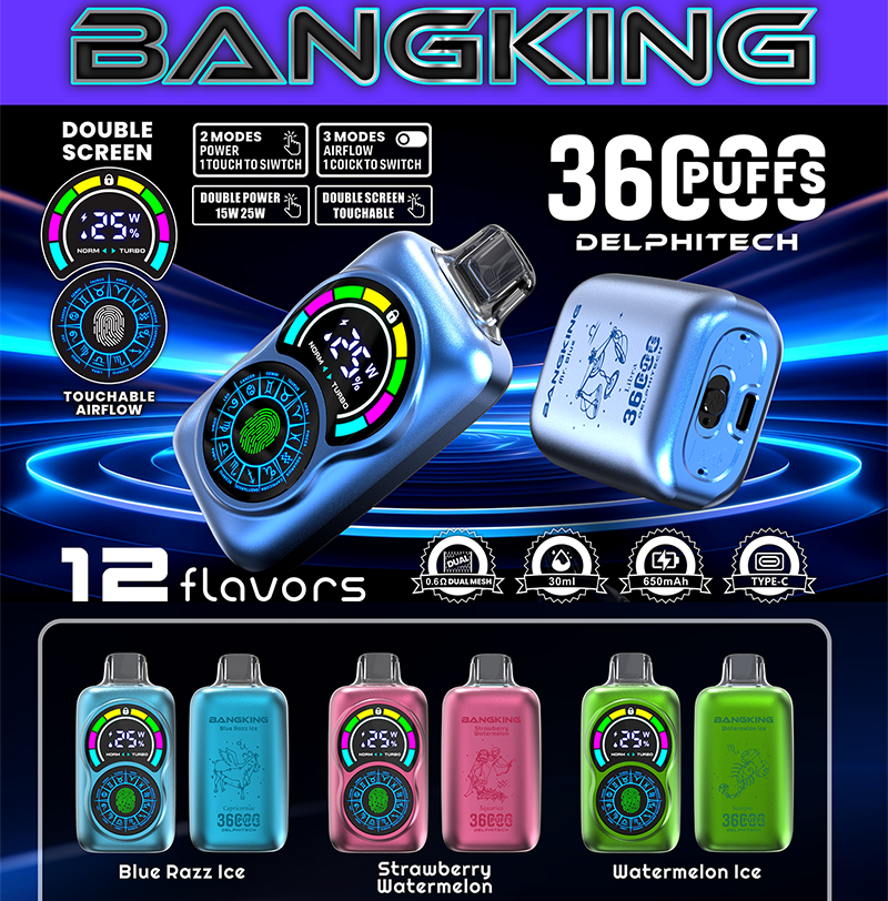 Bang King Constellation 36000 Puffs Disposable Vape - 850mAh Battery, 36mL E-Liquid, 0% to 5% Nicotine Options