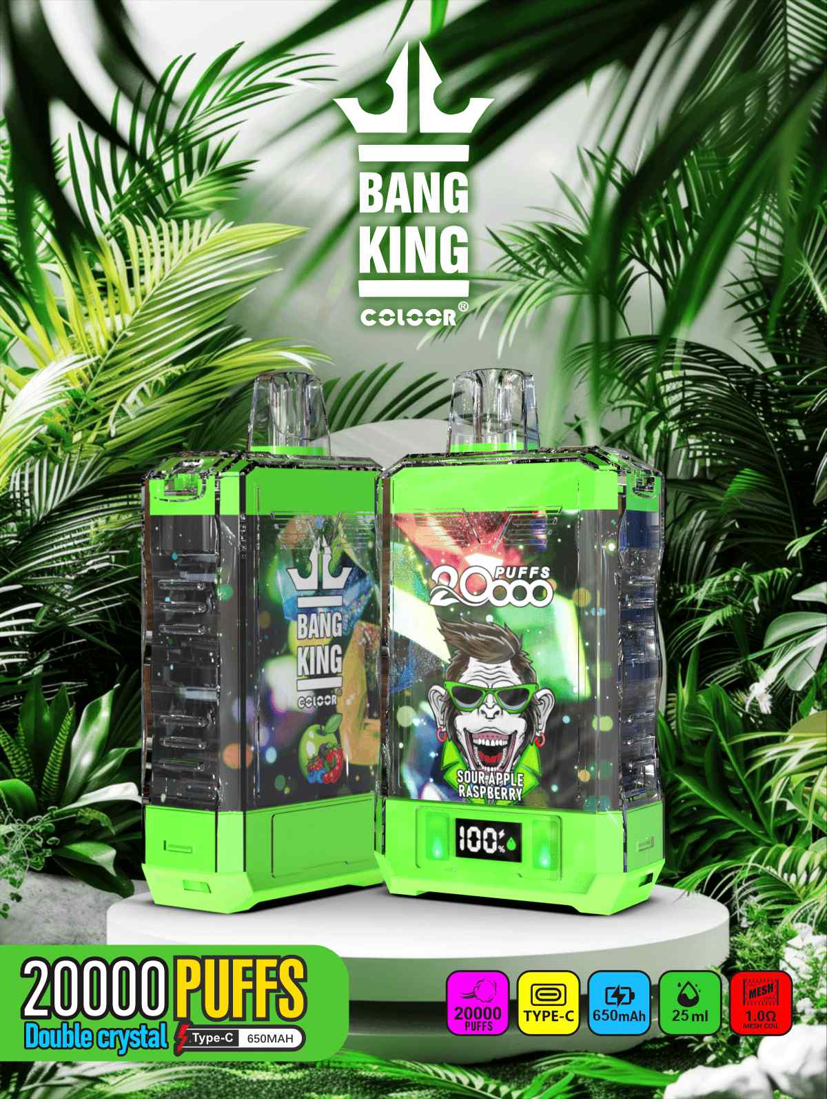 Bang king crystal 20000 puffs Disposable Vape gallery image 4