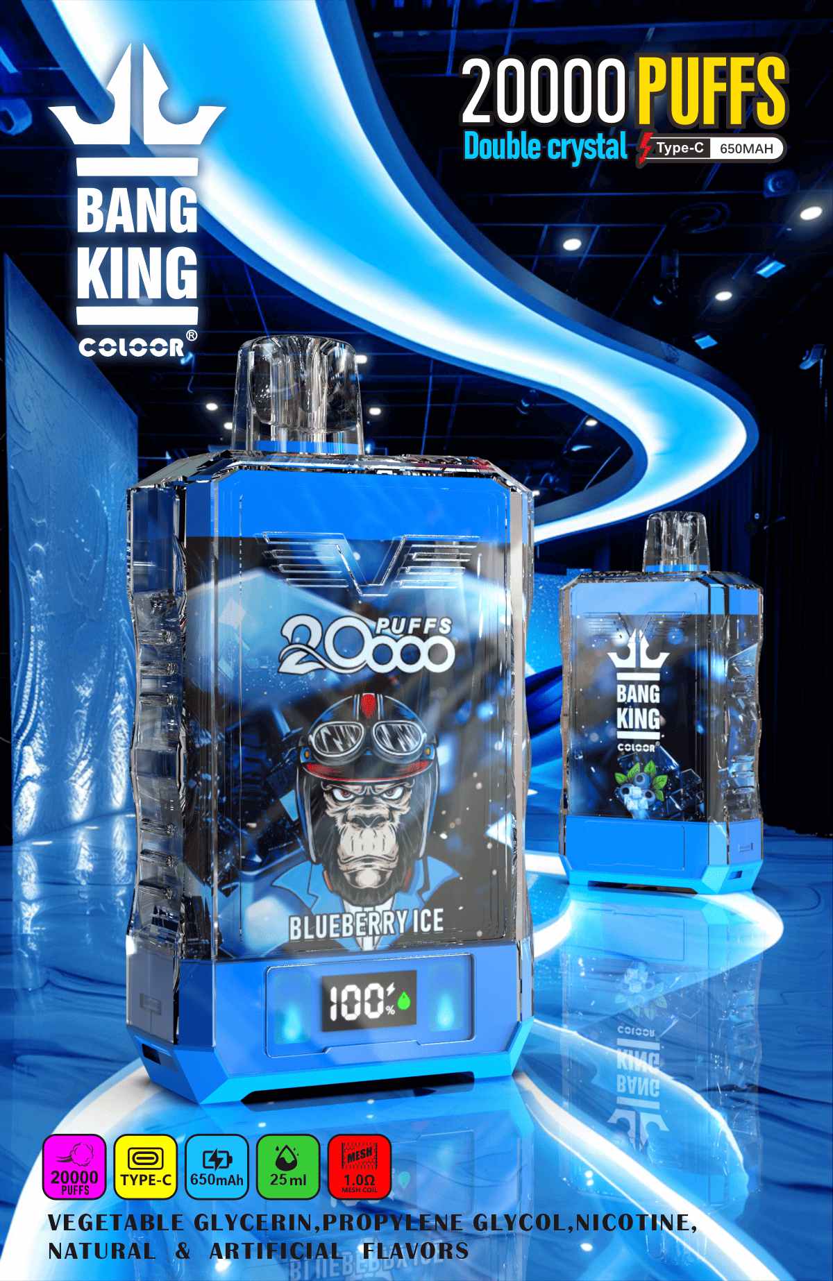 Bang king crystal 20000 puffs Disposable Vape gallery image 6