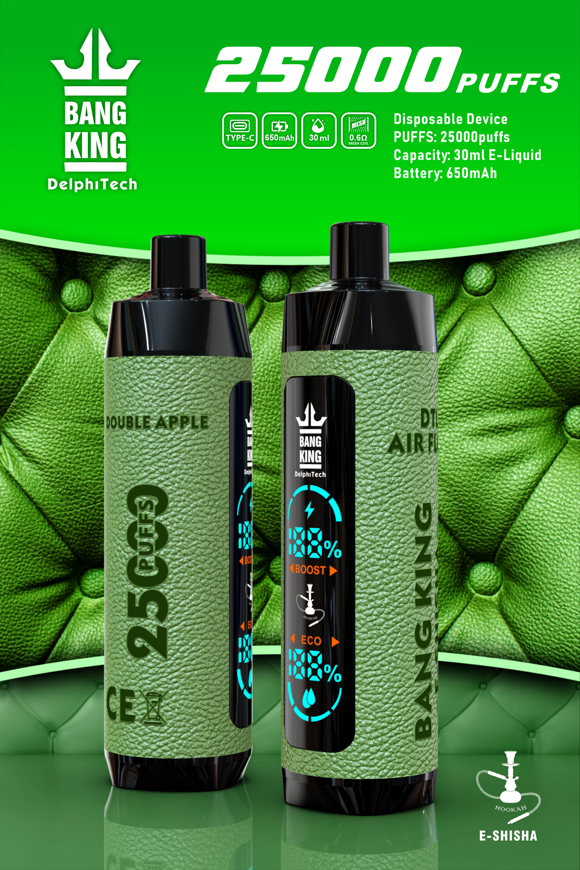 Bang king shisha 25000 puffs Disposable Vape gallery image 2