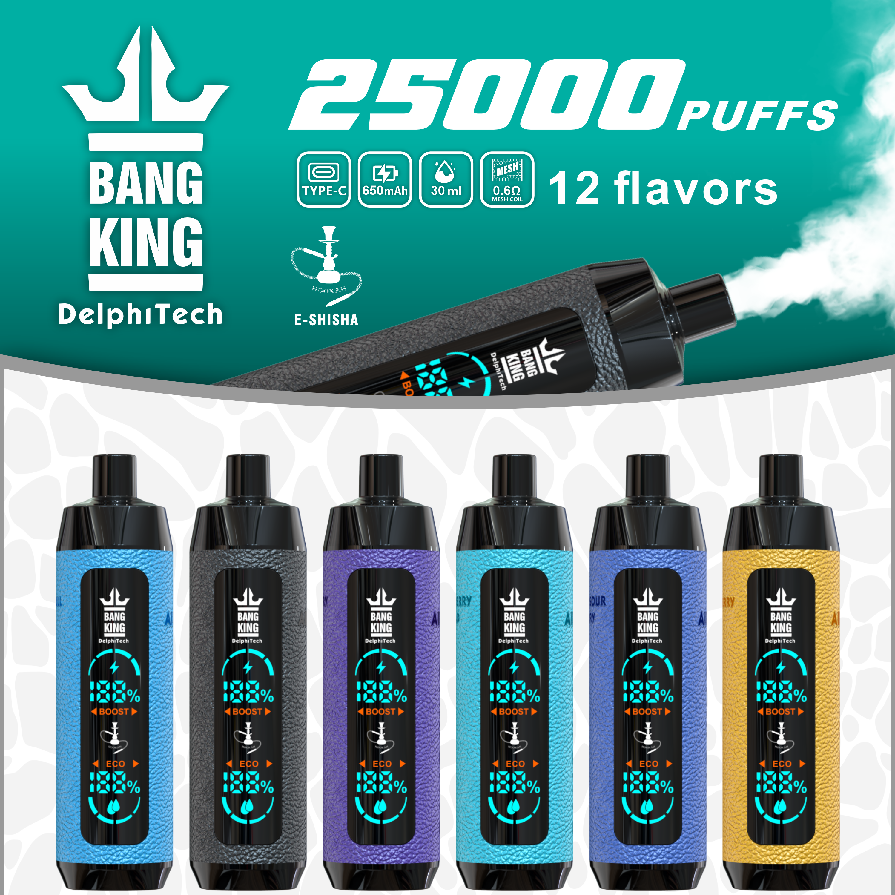 Bang king shisha 25000 puffs Disposable Vape