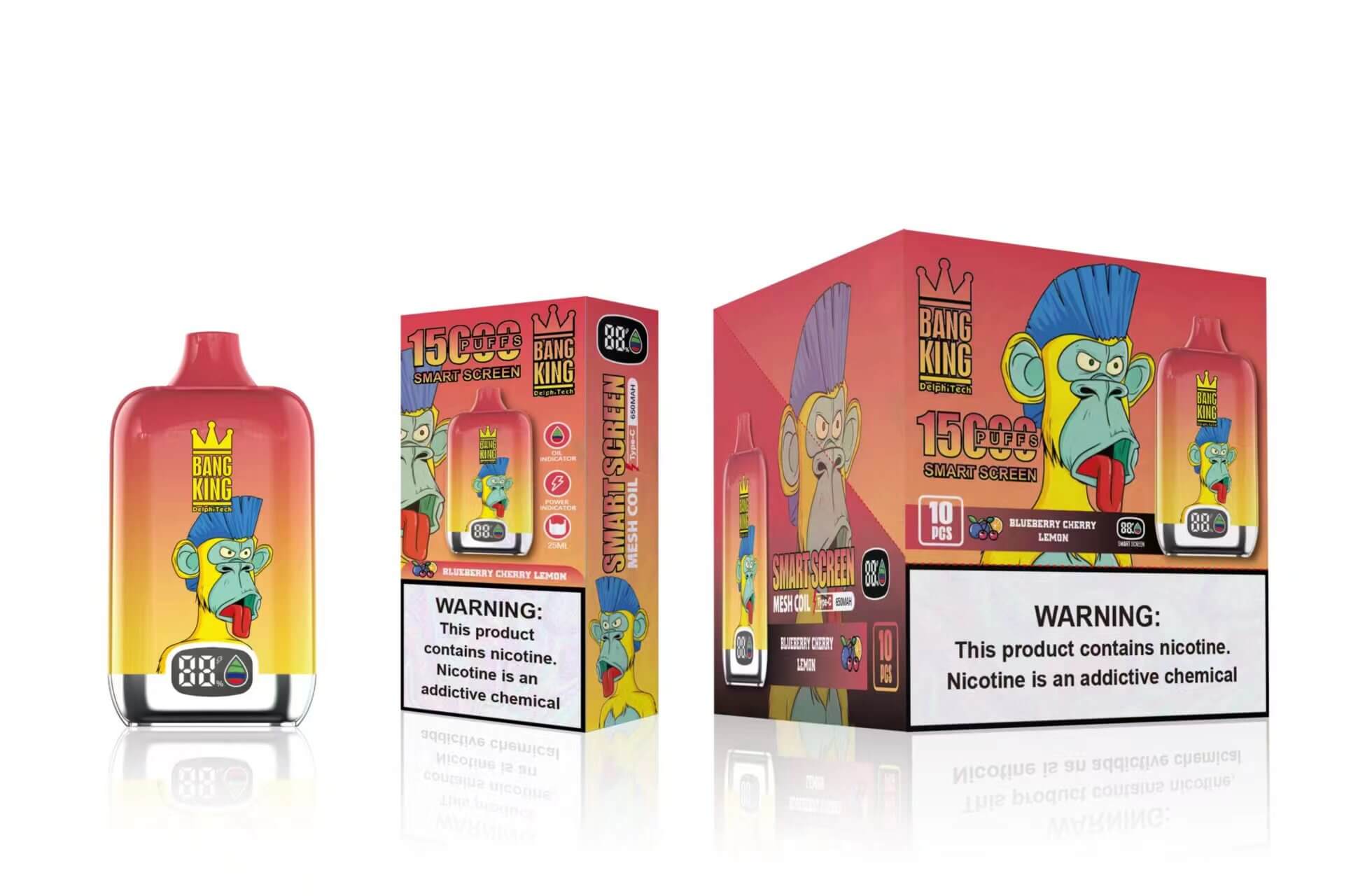 Bang King Smart screen 15000 puffs Disposable Vape gallery image 3