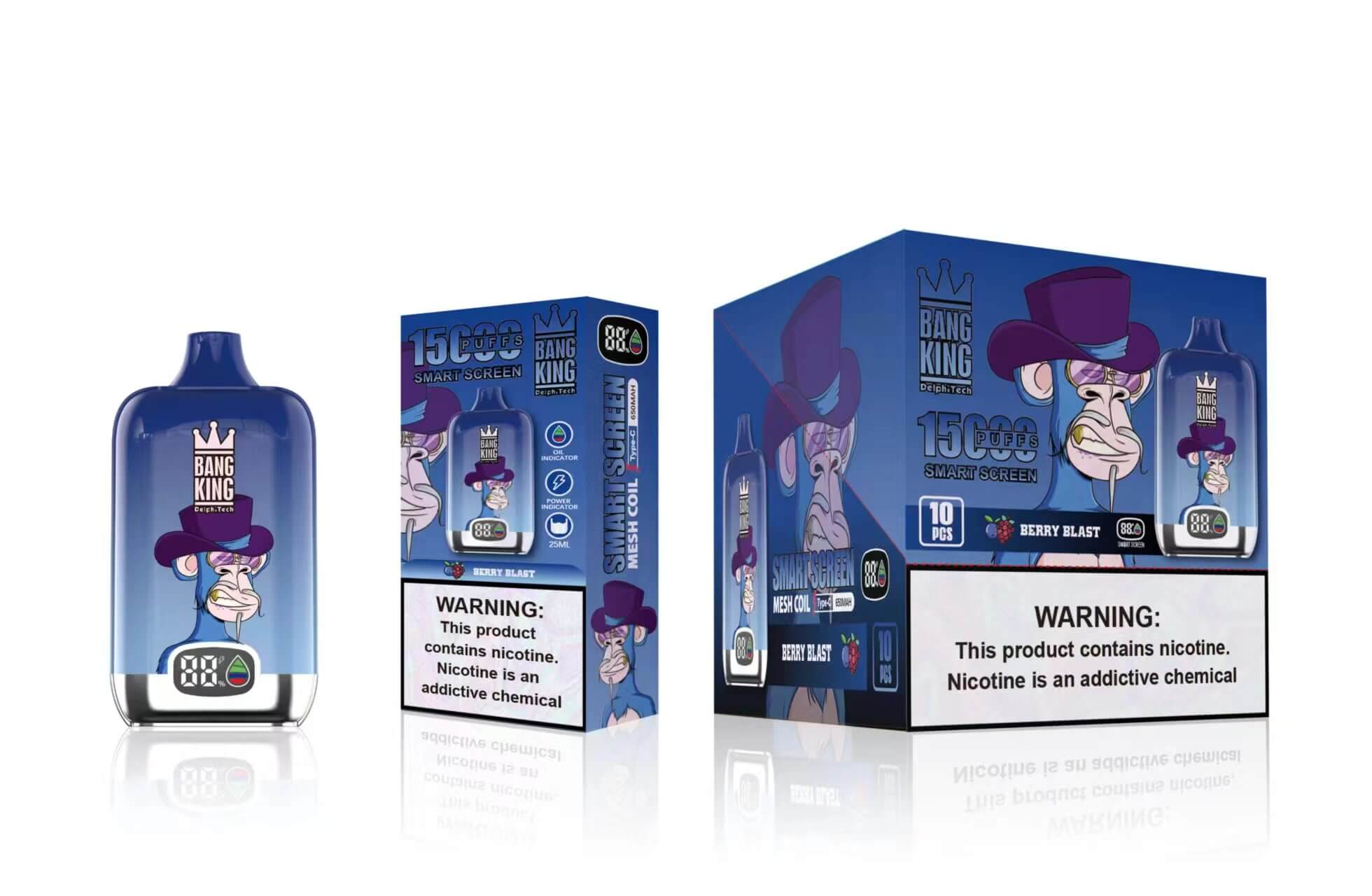 Bang King Smart screen 15000 puffs Disposable Vape gallery image 5