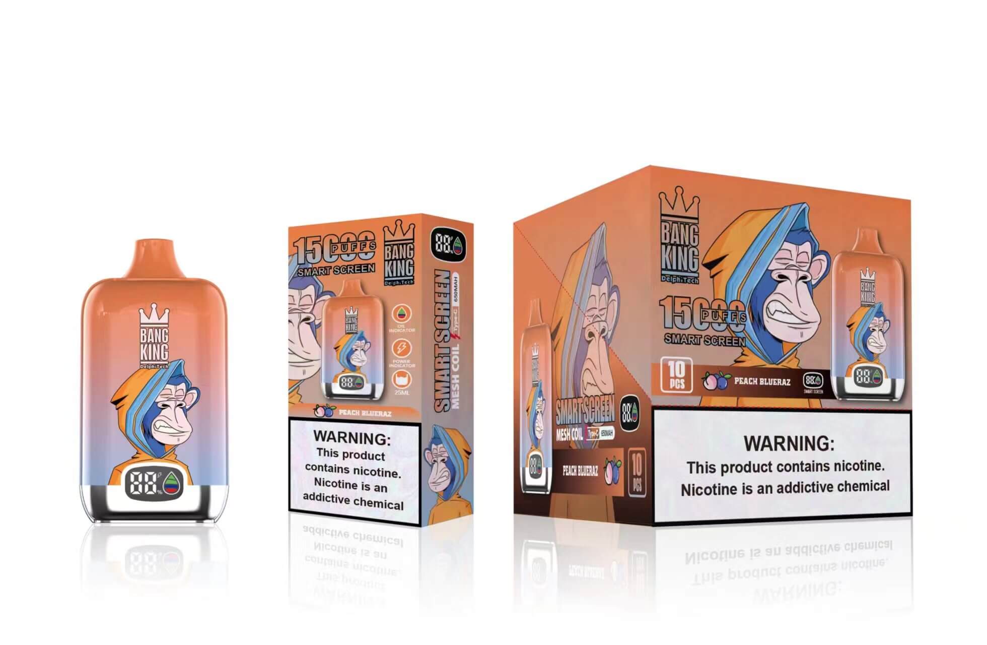 Bang King Smart screen 15000 puffs Disposable Vape gallery image 6